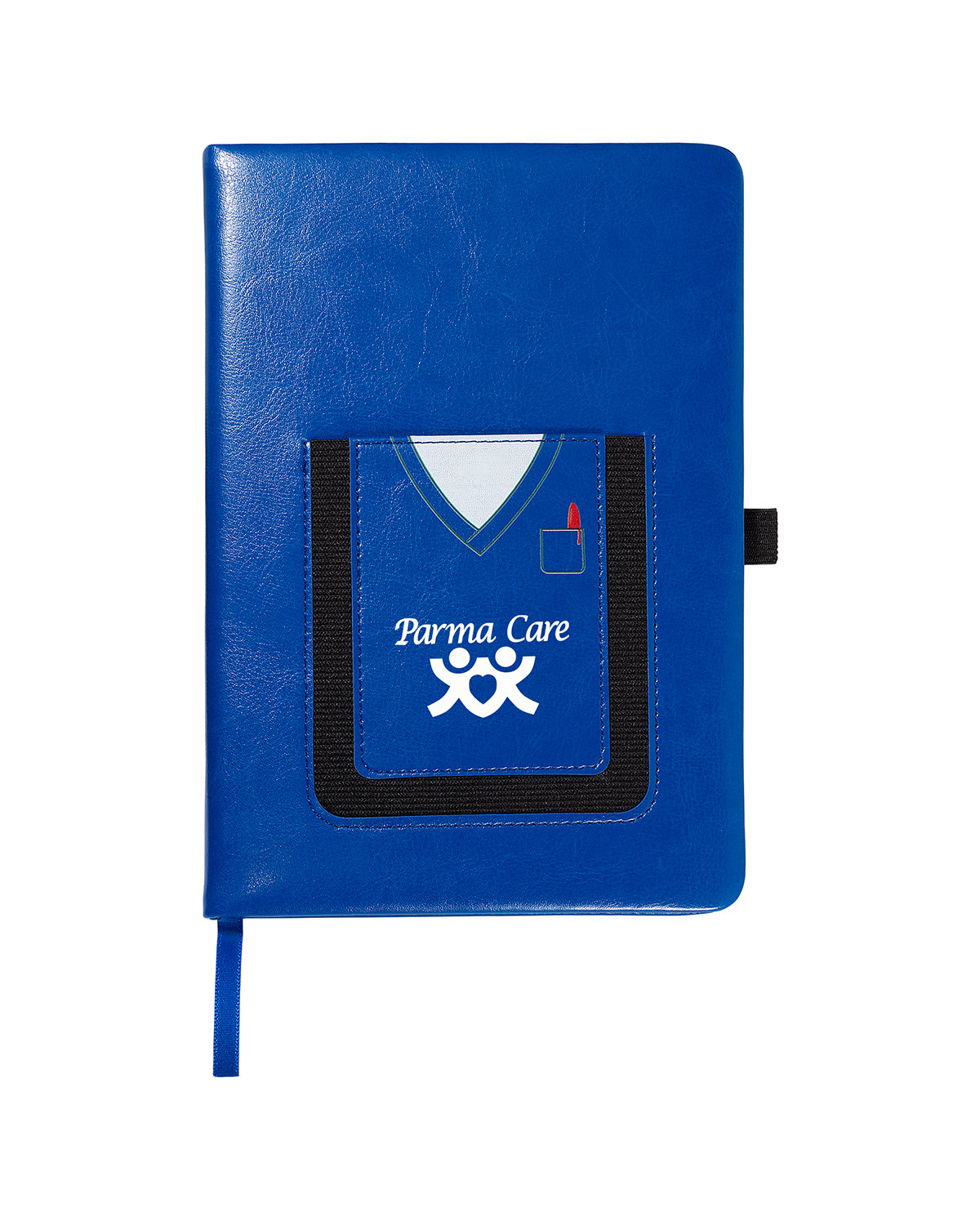 Medical Theme Journal Notebook With Cell Phone Pocket 5.8" X 8.3" 2
