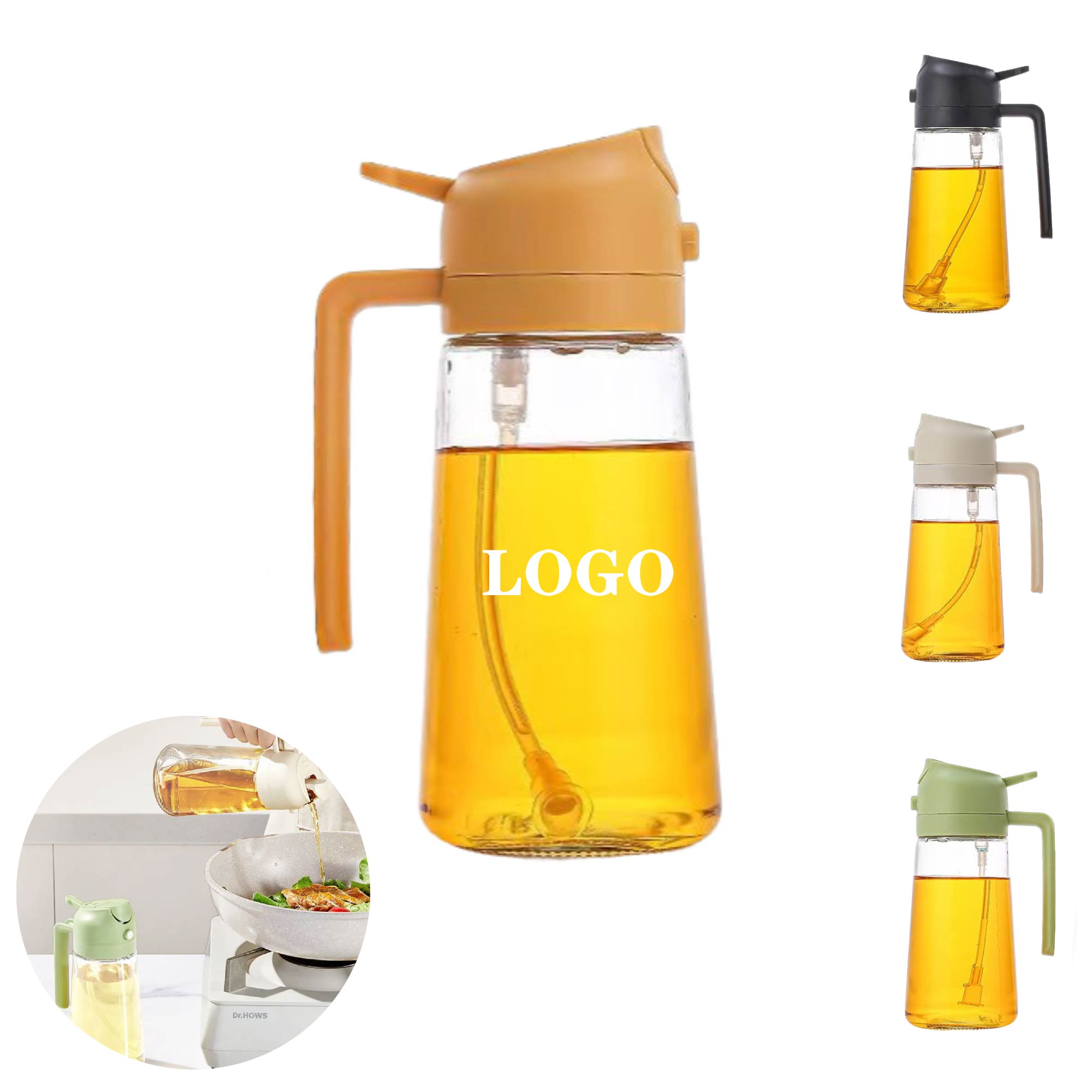 MOQ 10 pcs 16oz Glass Oil Spray Bottle 3