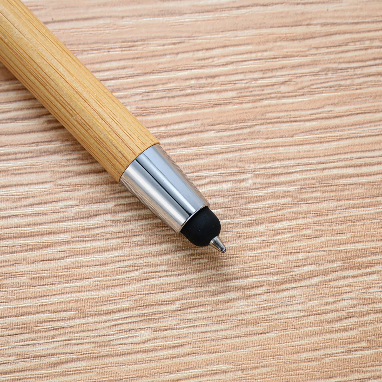 Bamboo Ballpoint Pen With Stylus 1
