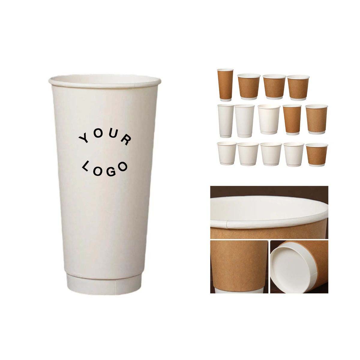 12 oz Insulated Coffee Cups with Double Layer Paper 14