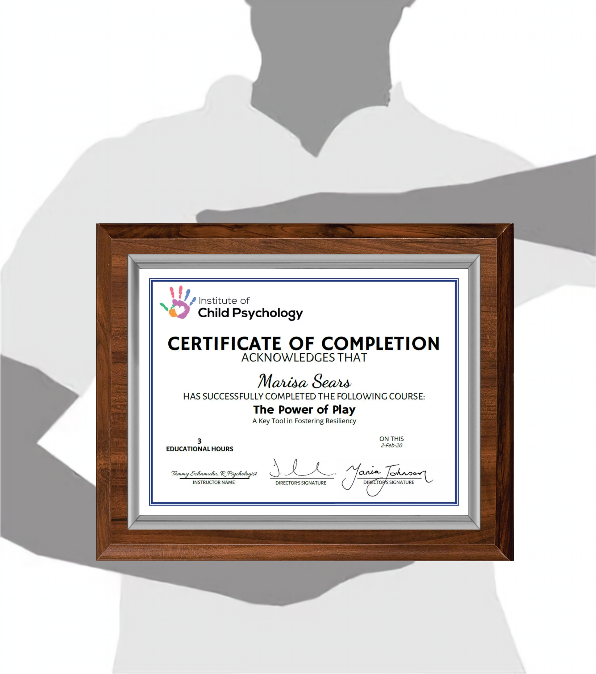 Cherry Finish Certificate Plaque 4