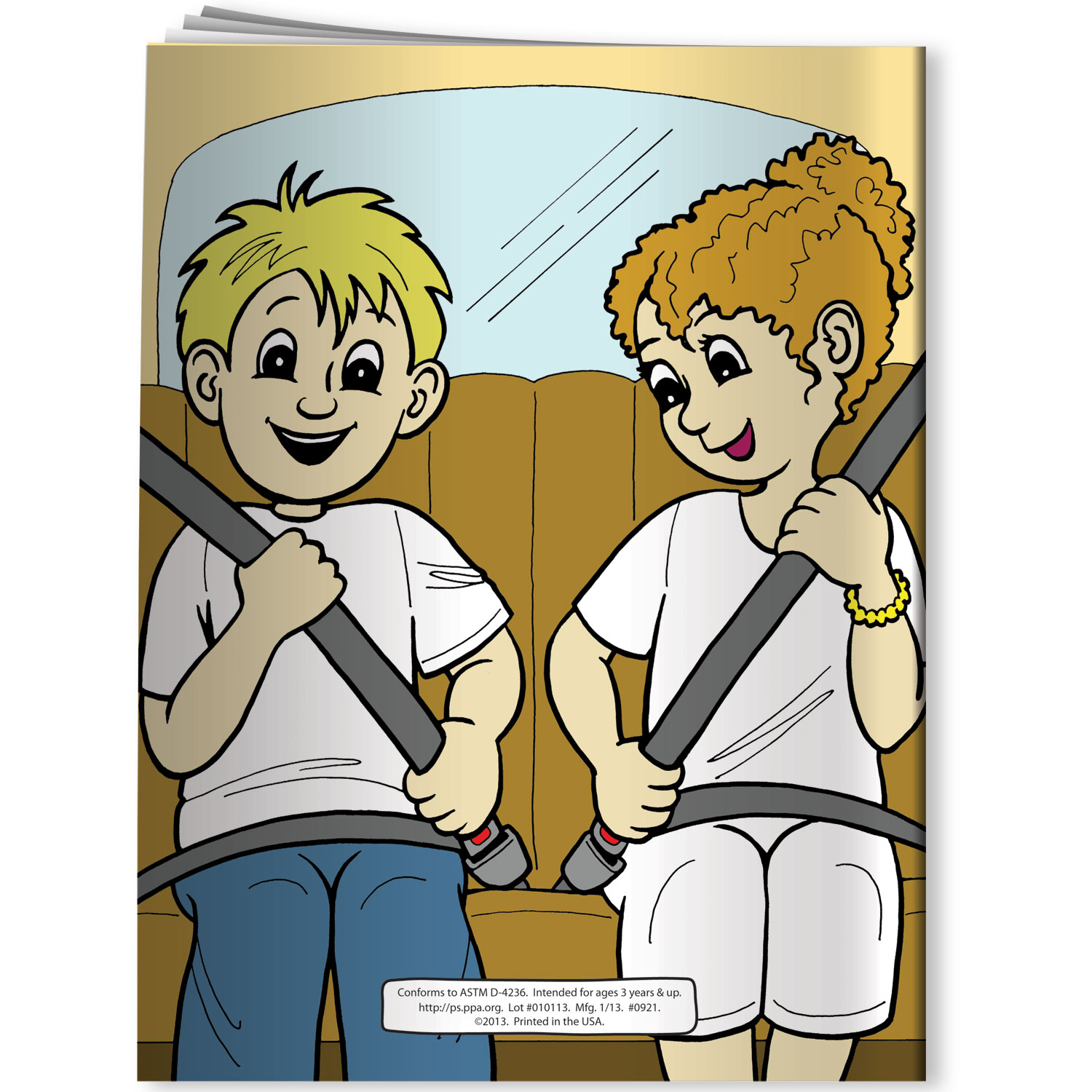 Combo Pack - CB1030 Coloring Book & 4-Pack of Crayons (Imprinted) in a Poly Bag 6