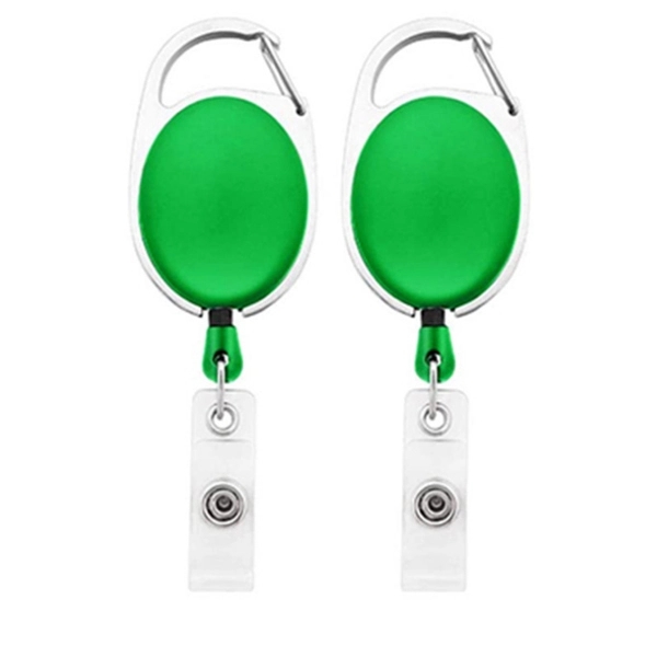 RETRACTABLE BADGE HOLDER WITH CARABINER CLIP 5