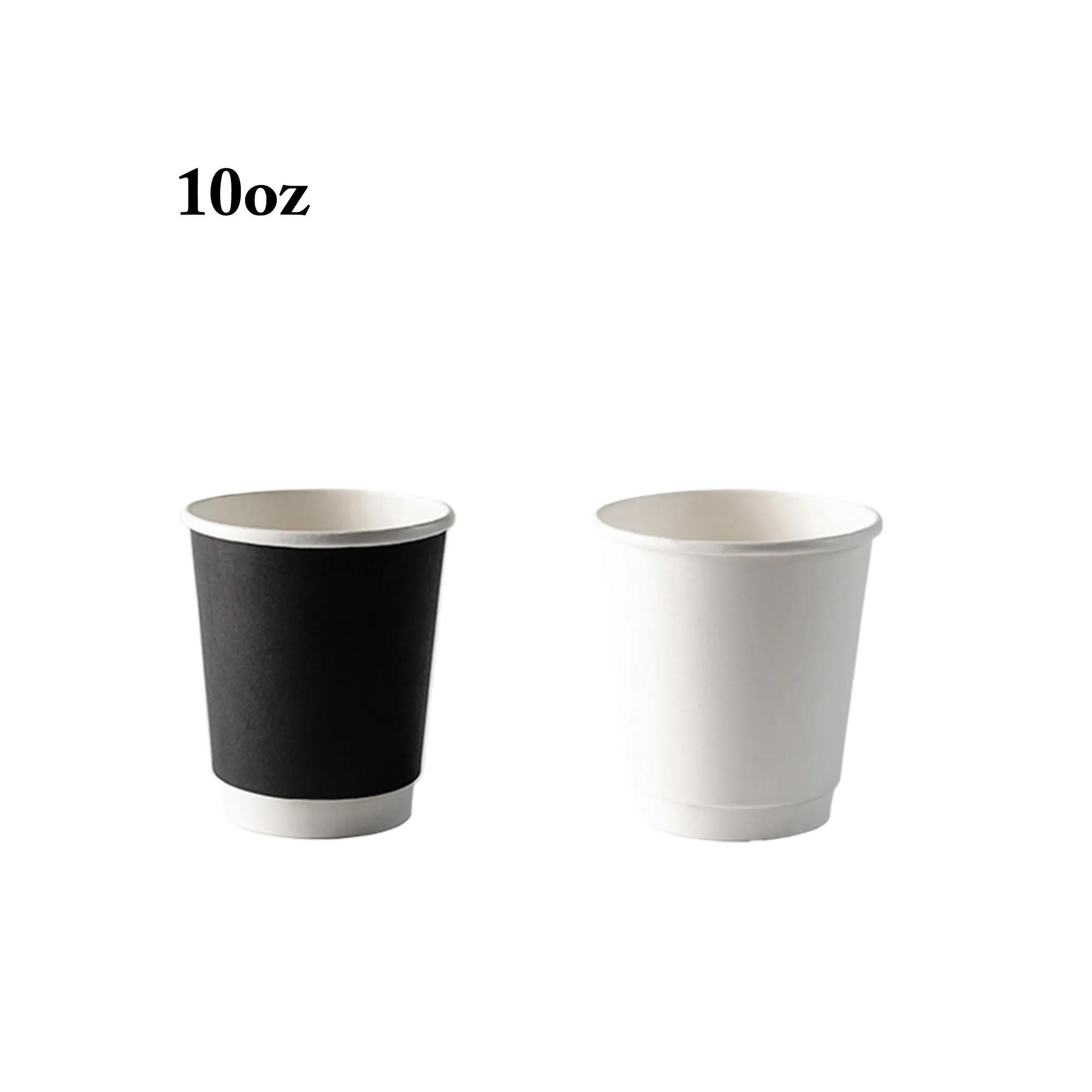 MOQ500 Disposable Thick Double-Layered Coffee Cups Insulated 6
