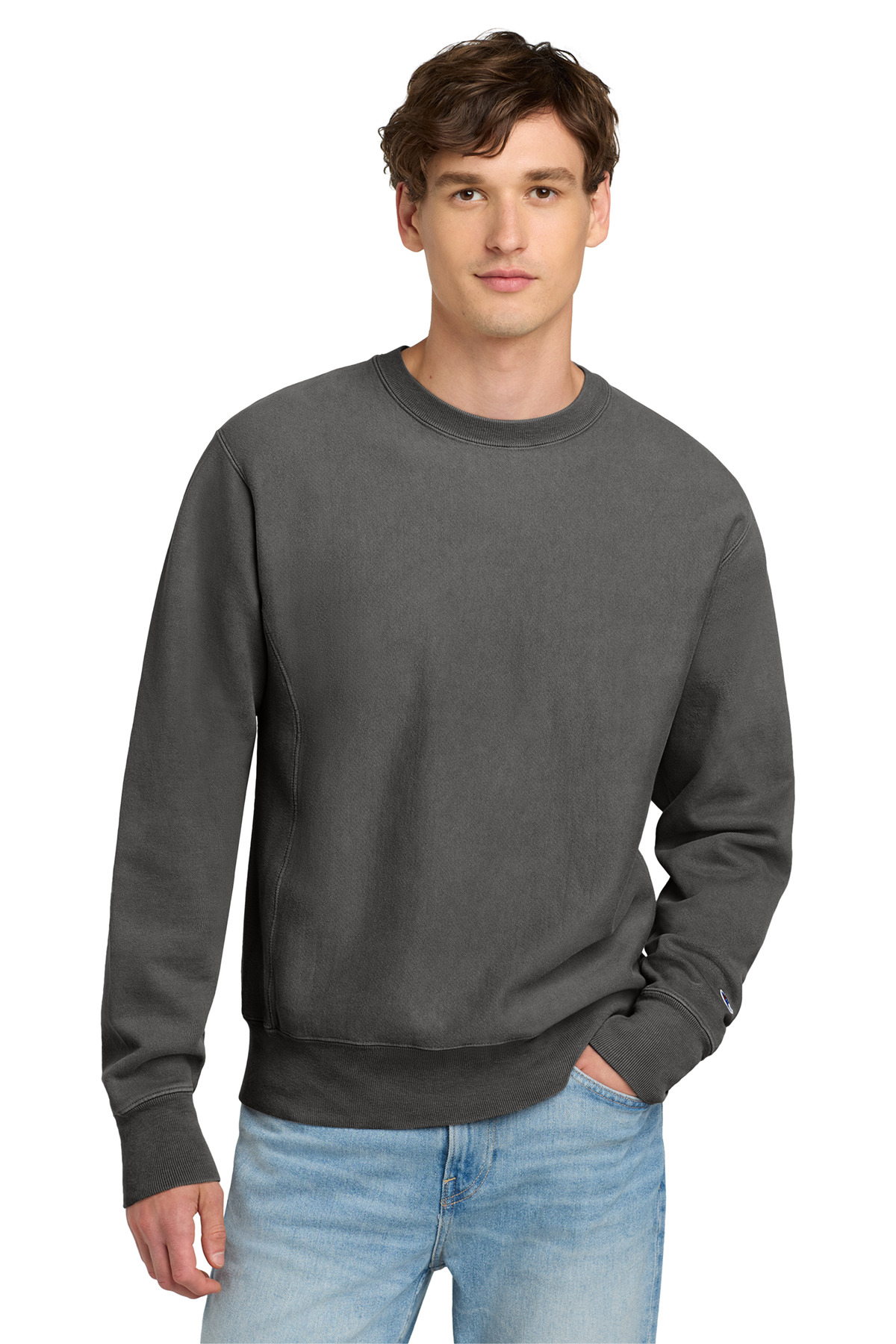 Champion Reverse Weave Garment-Dyed Crewneck Sweatshirt. GDS149 31