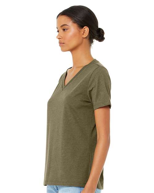 Women's Relaxed Heather CVC V-Neck Tee - 6405CVC 87