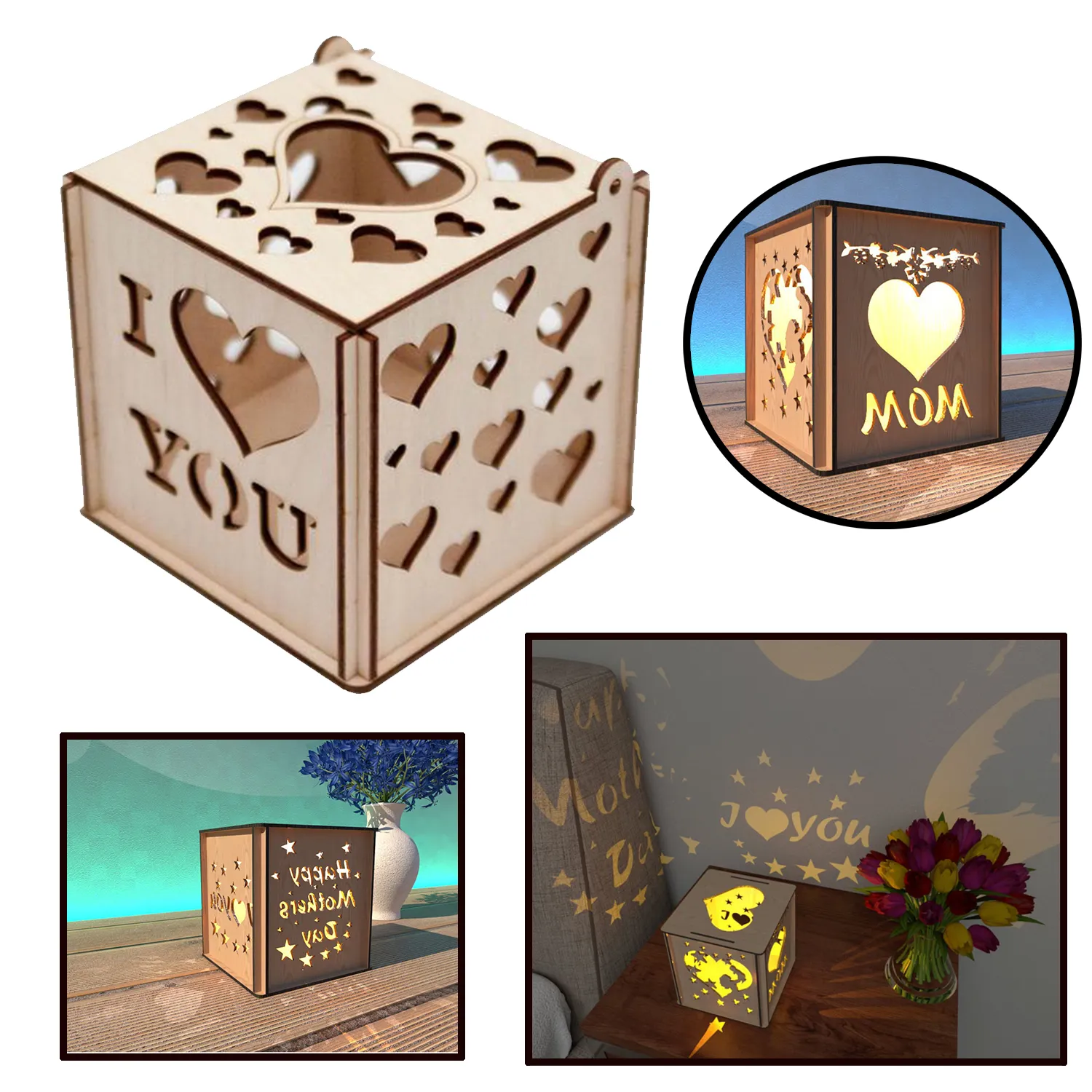 Creative Projection Wooden Box 3