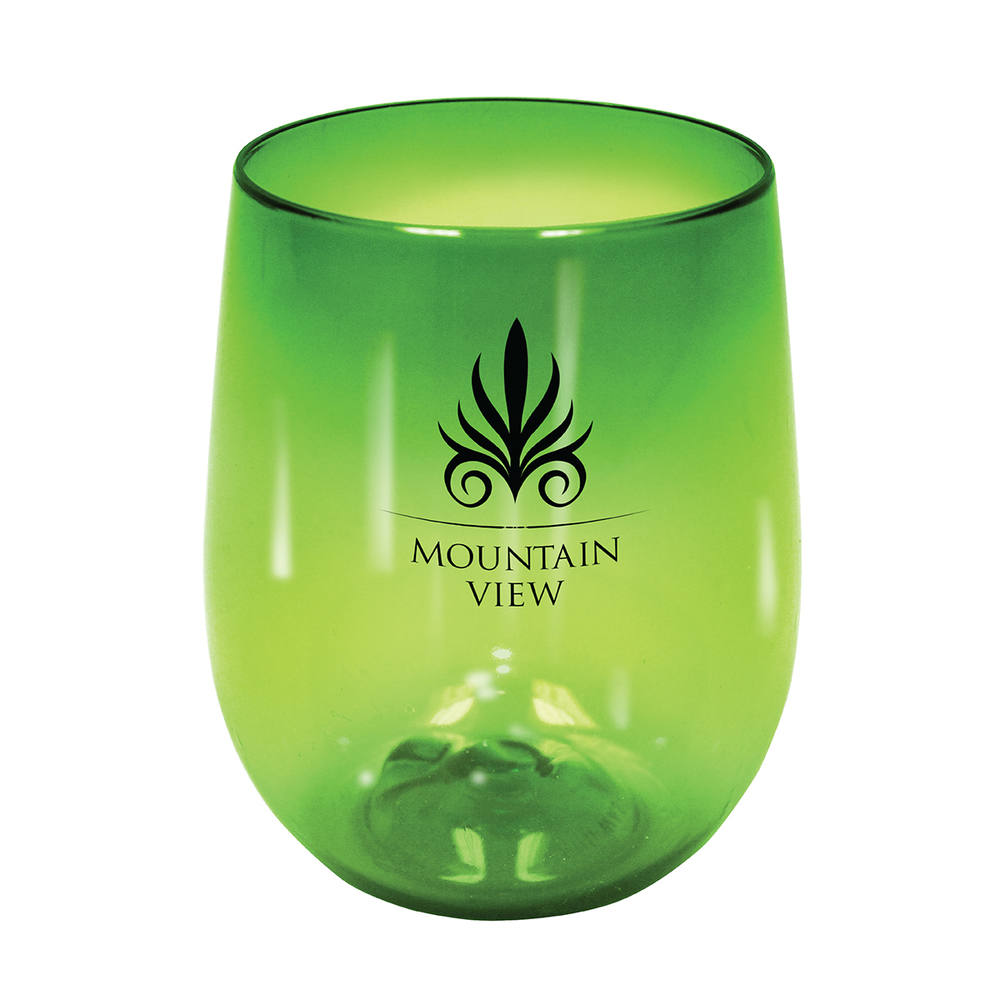 12 oz. Plastic Stemless Wine Glass 2