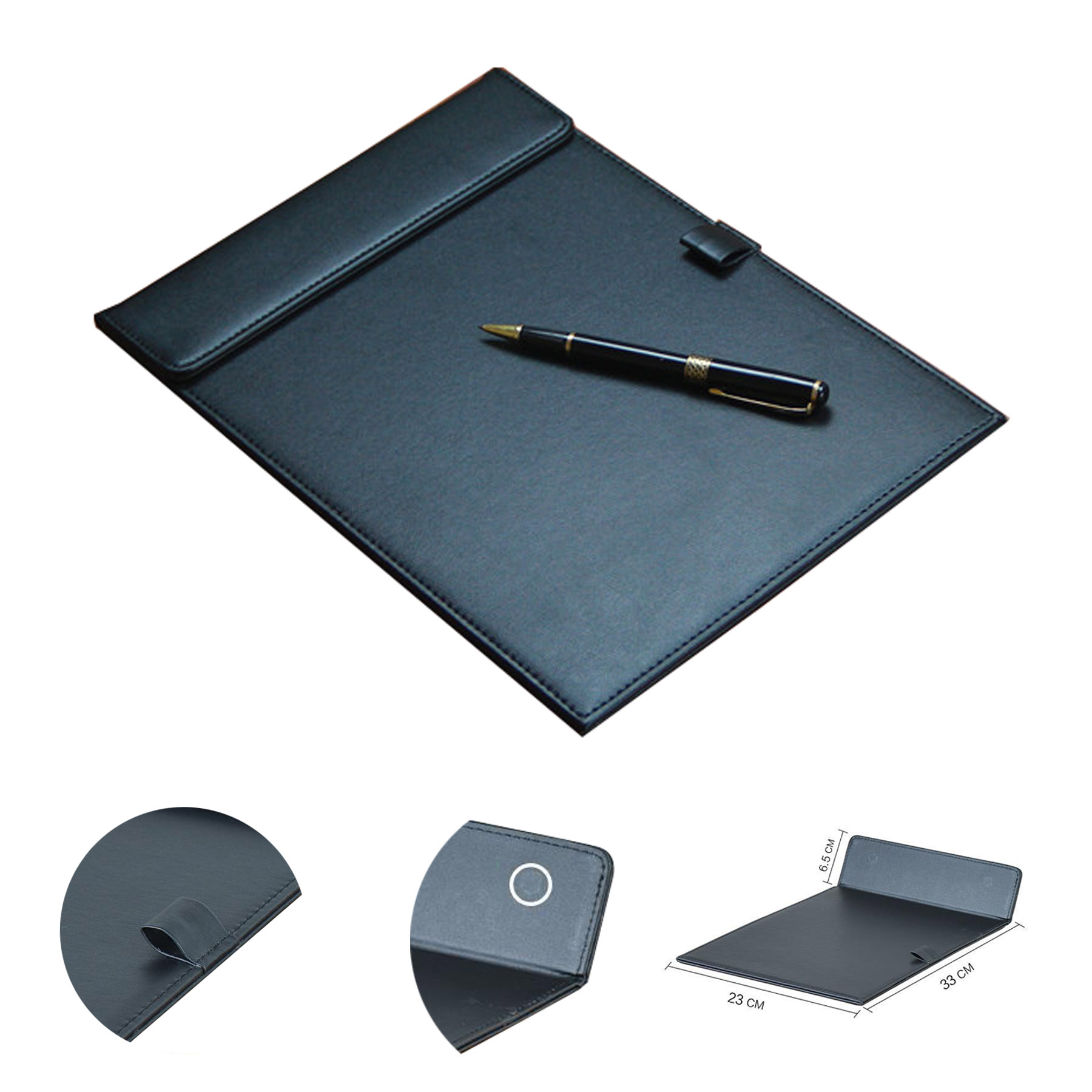 A4 Leather Magnetic Clipboard 2