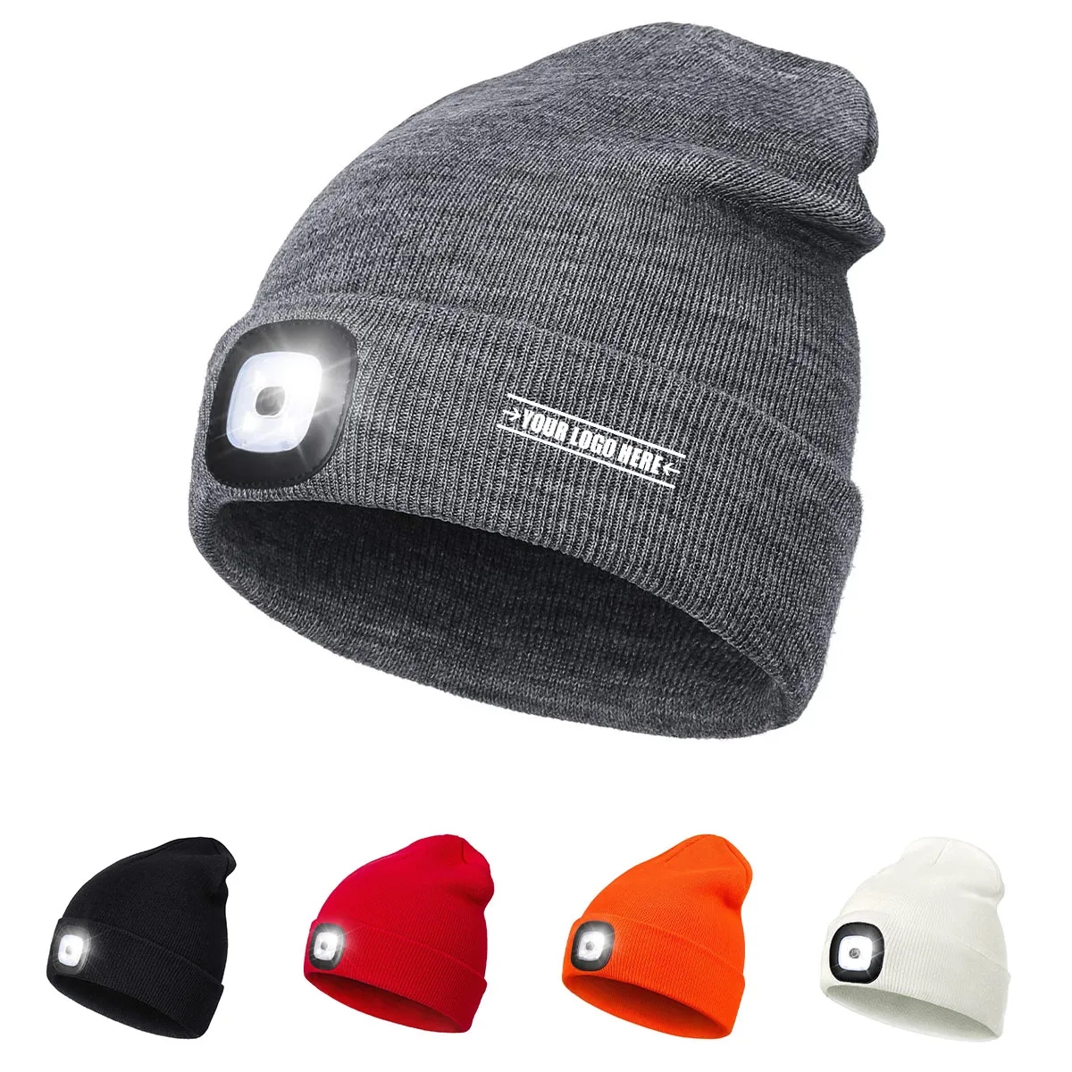 LED Headlamp Winter Cap Lighted Hat Flashlight Gifts 4