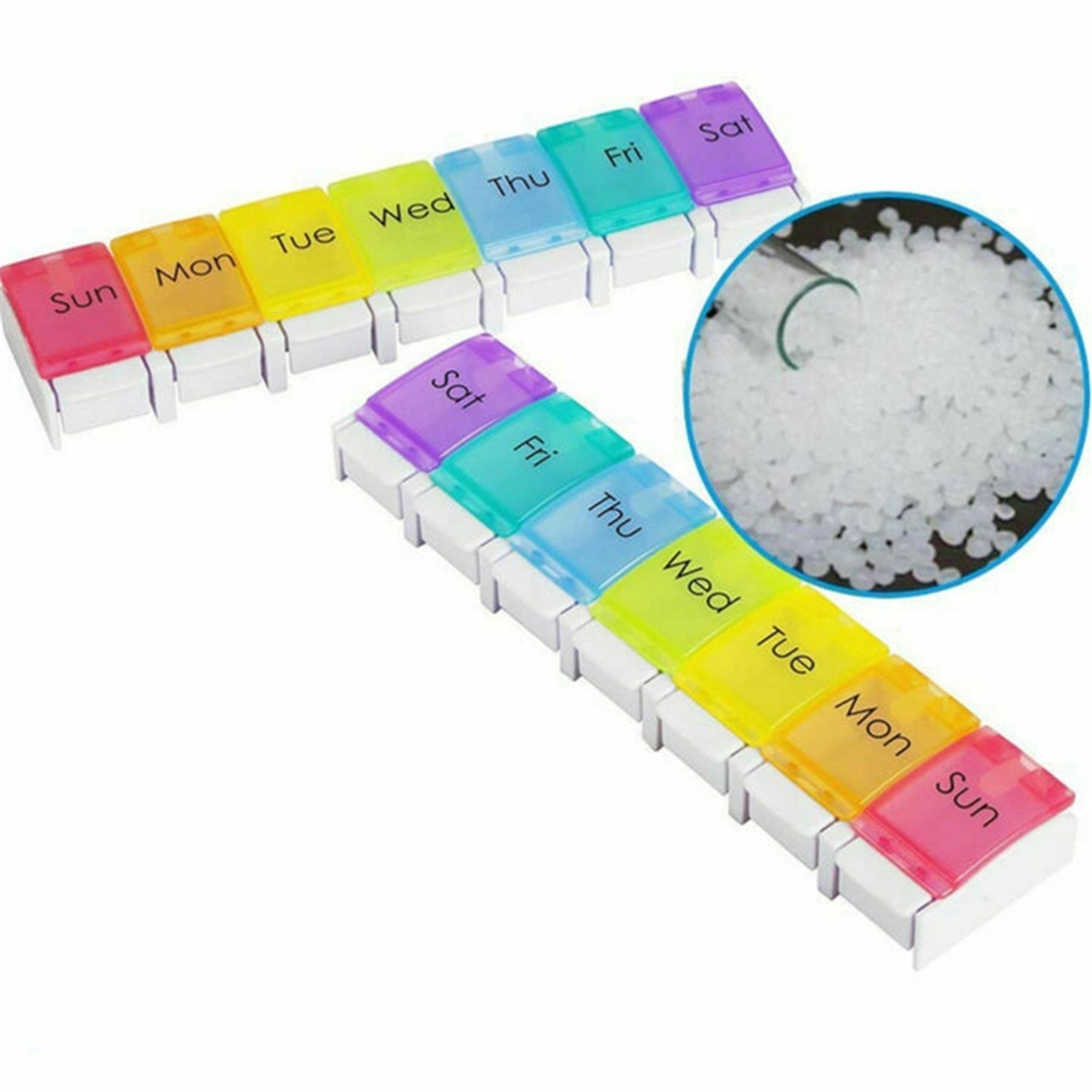 Weekly Pill Organizer Bpa Free Travel 7 Days Pill Box Case 9