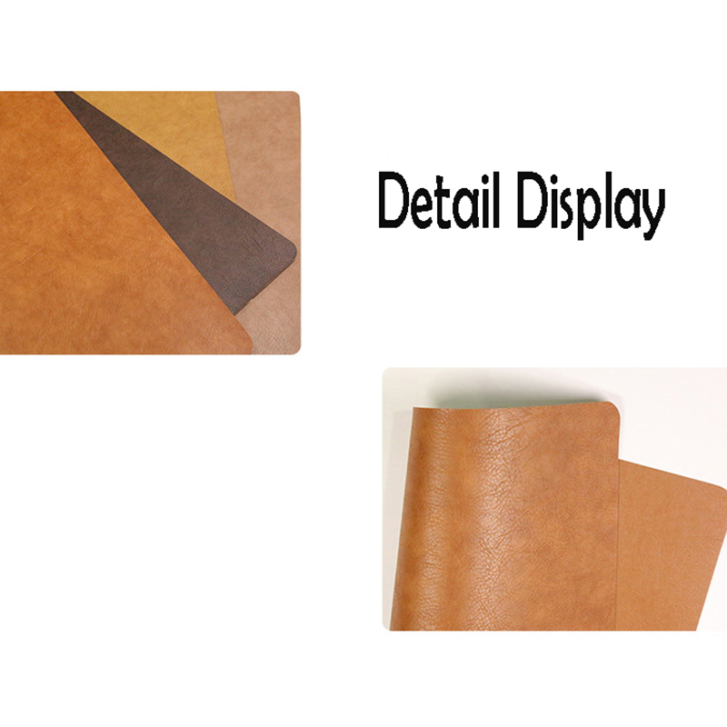 Faux Leather Waterproof Reversible Table Mats for Dining Table 11