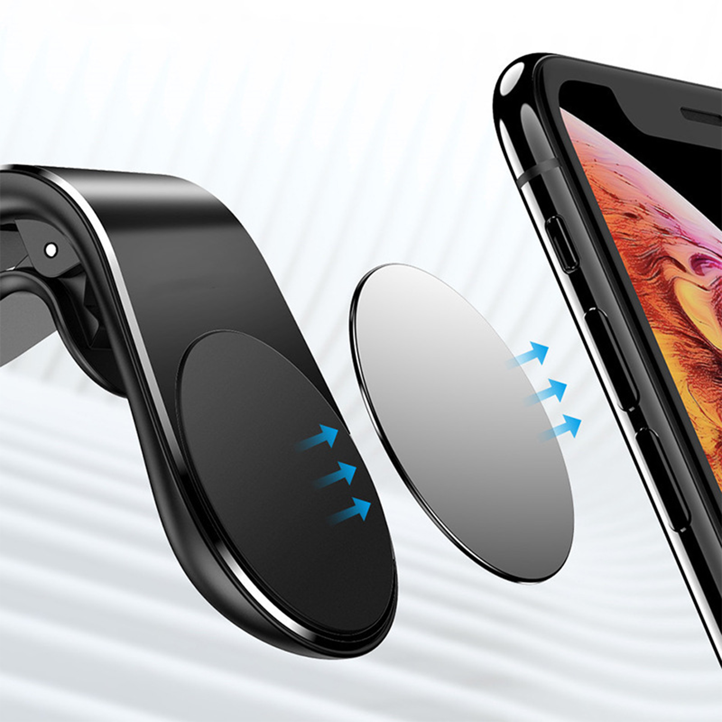 Metal Sleek Magnetic Car Vent Mount ?C Customizable Phone Holder 2