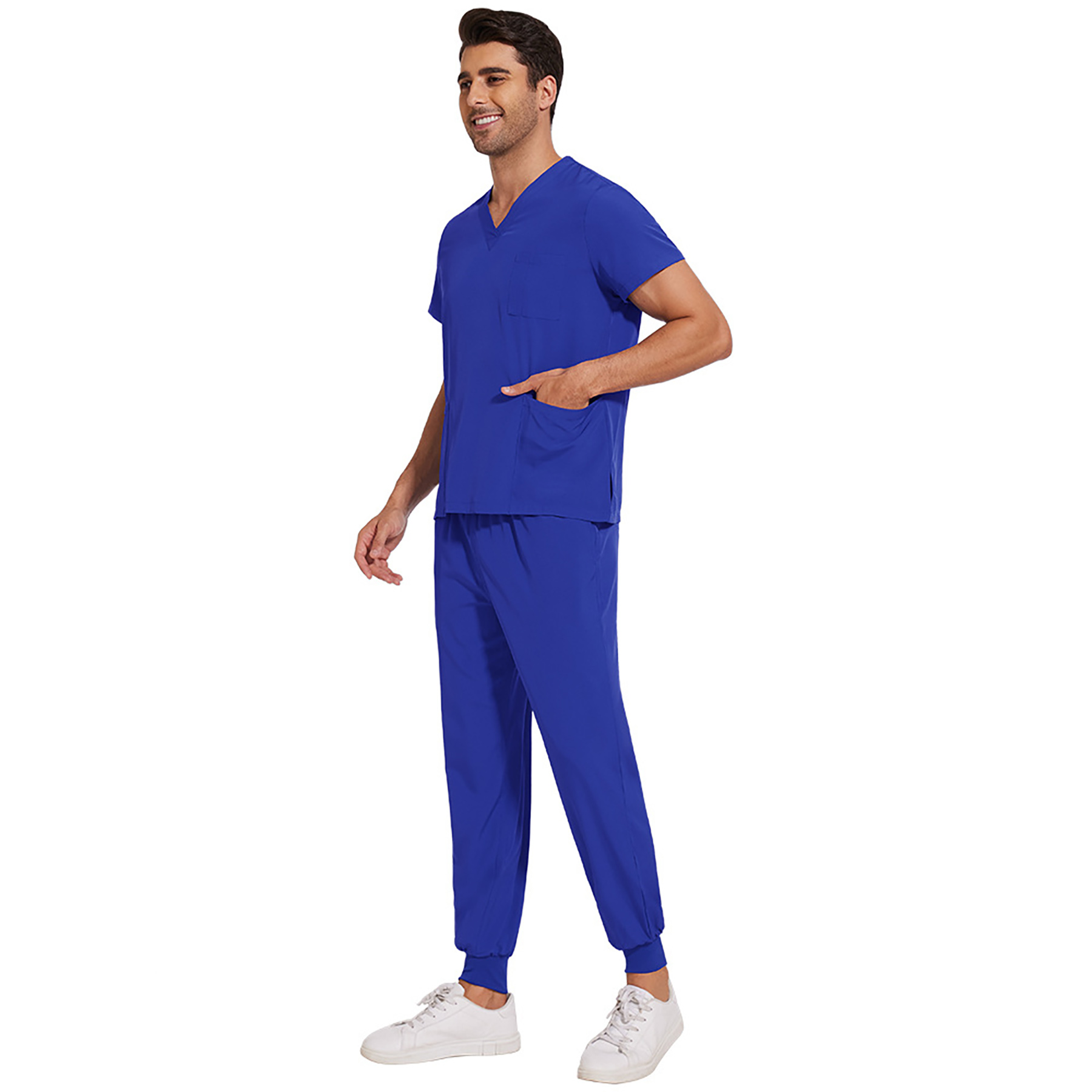 Comfortable V Neck Work Clothes 12