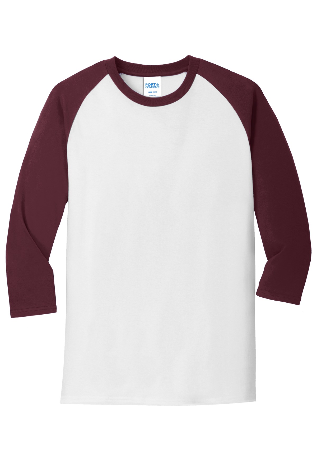 Port & Co Core Blend 3/4-Sleeve Raglan Tee. PC55RS 26
