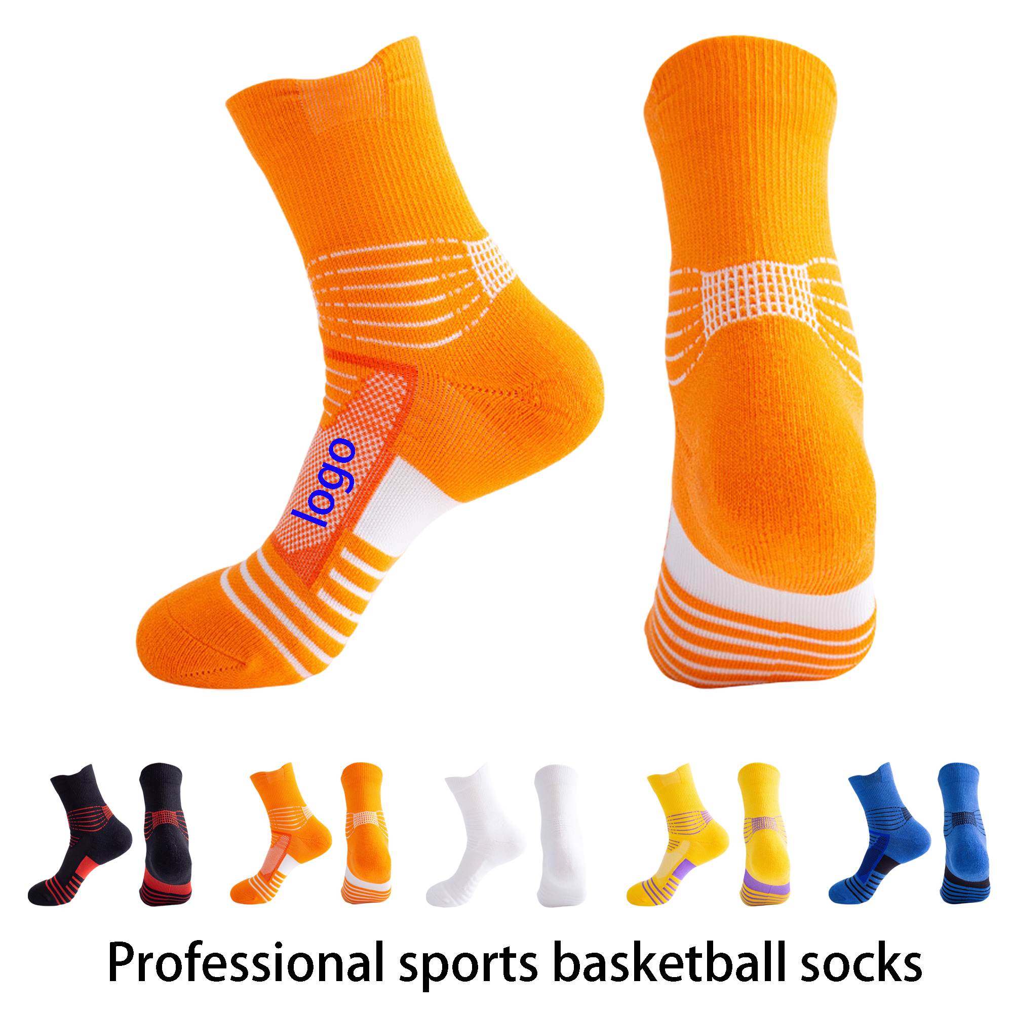 Professional Custom Logo Basketball Socks - Moisture Wicking & Foot Protection 2