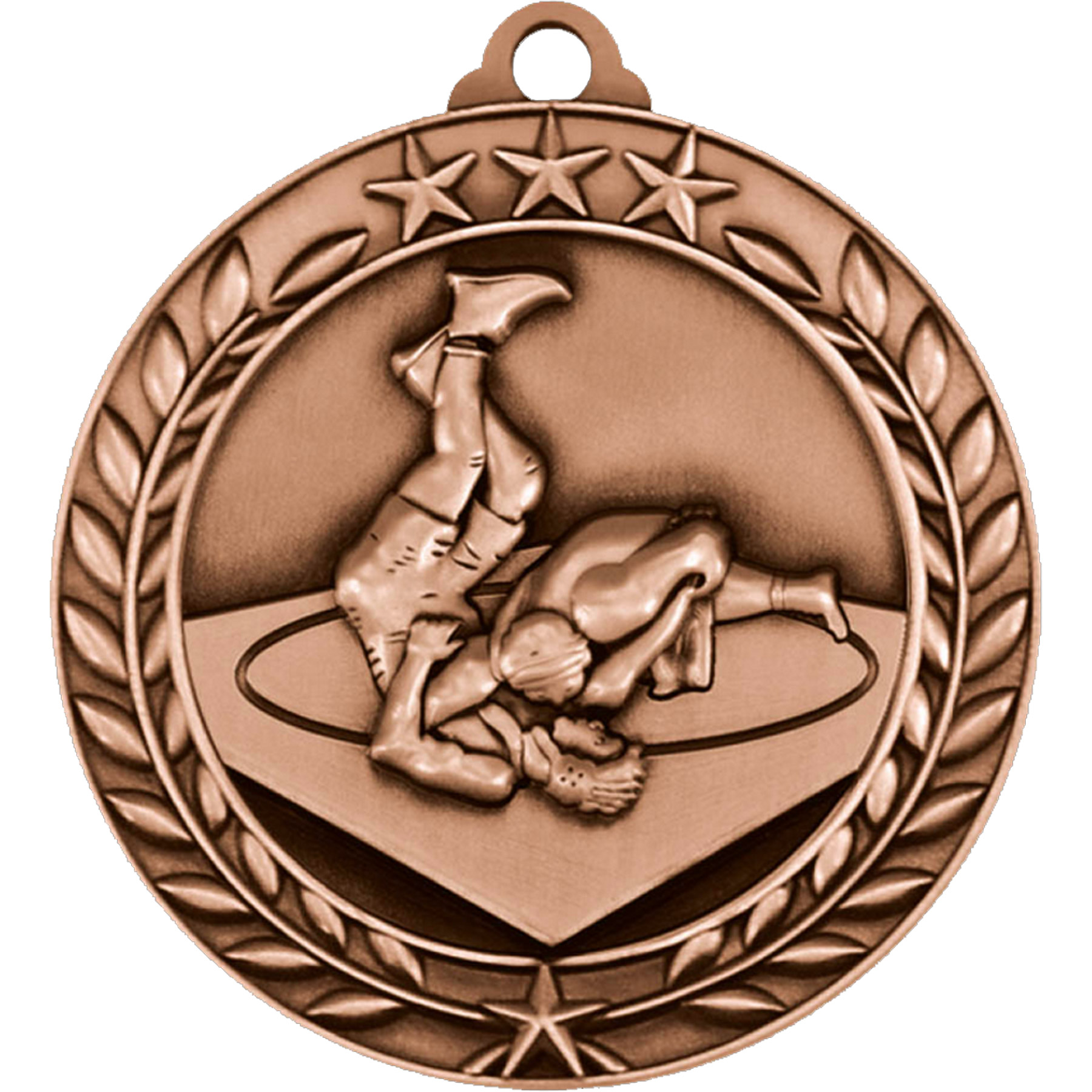 Stock Small Academic & Sports Laurel Medals: Wrestling 2