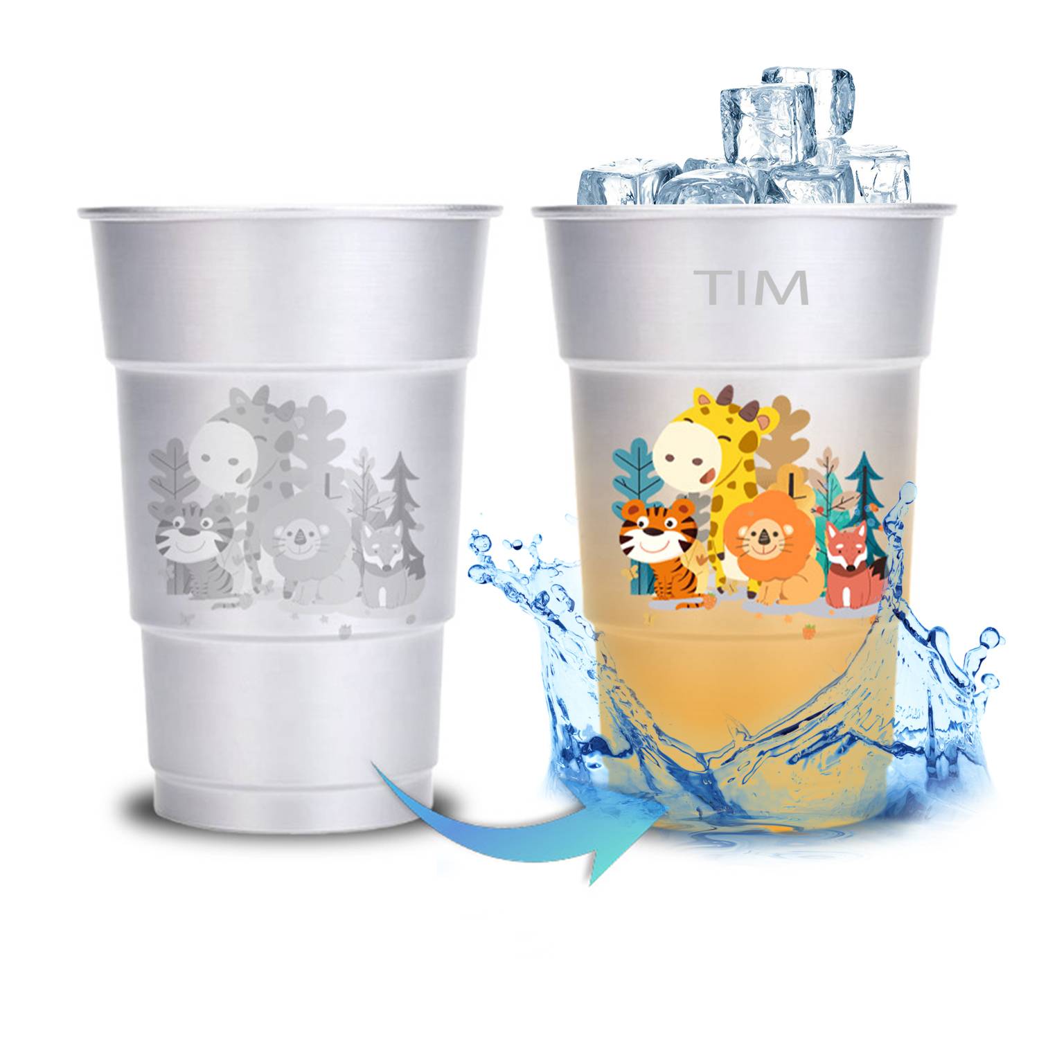 Temperature Sensitive Color-Changing Cup