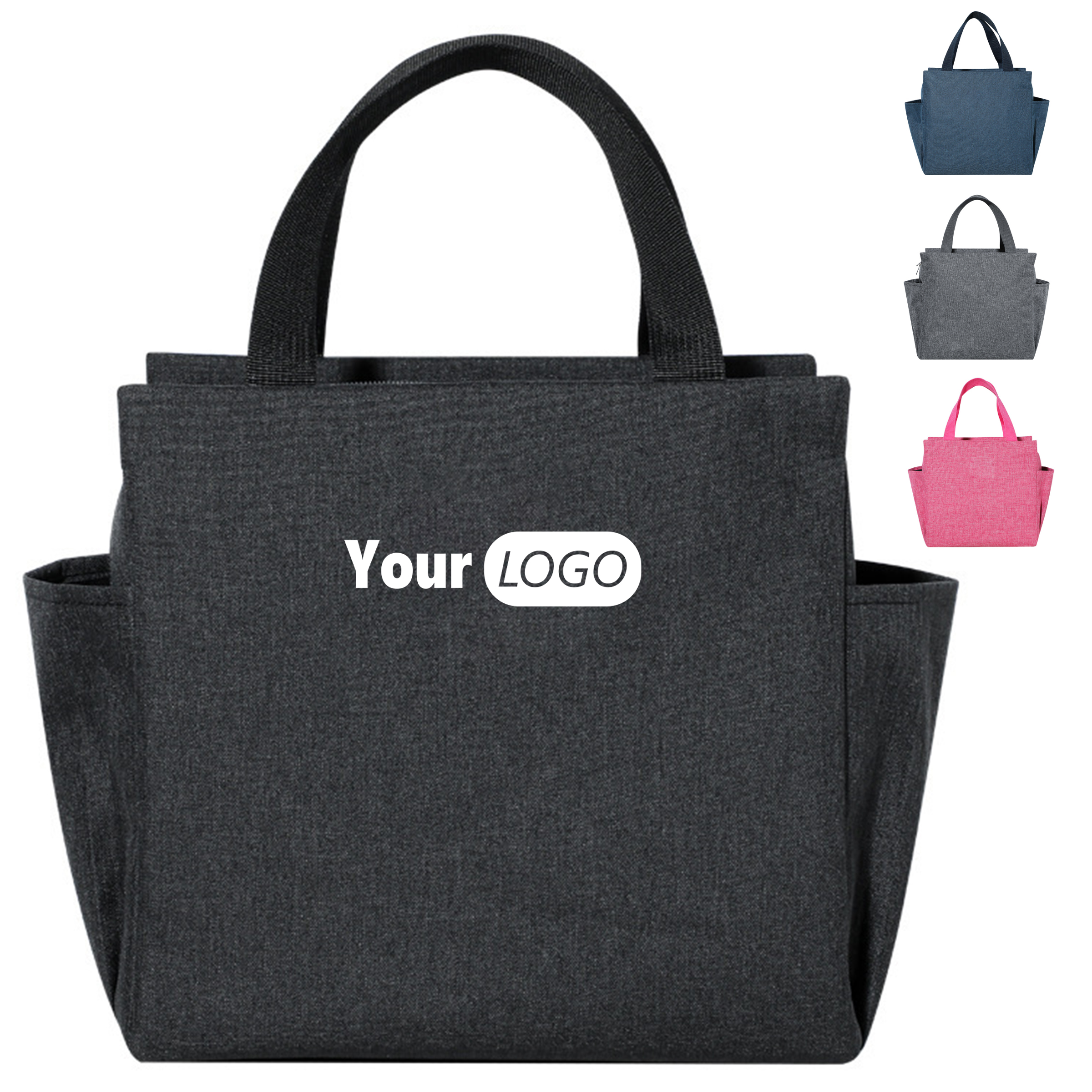 Oxford Large Capacity Lunch Bag With Insulated Double Pockets 3