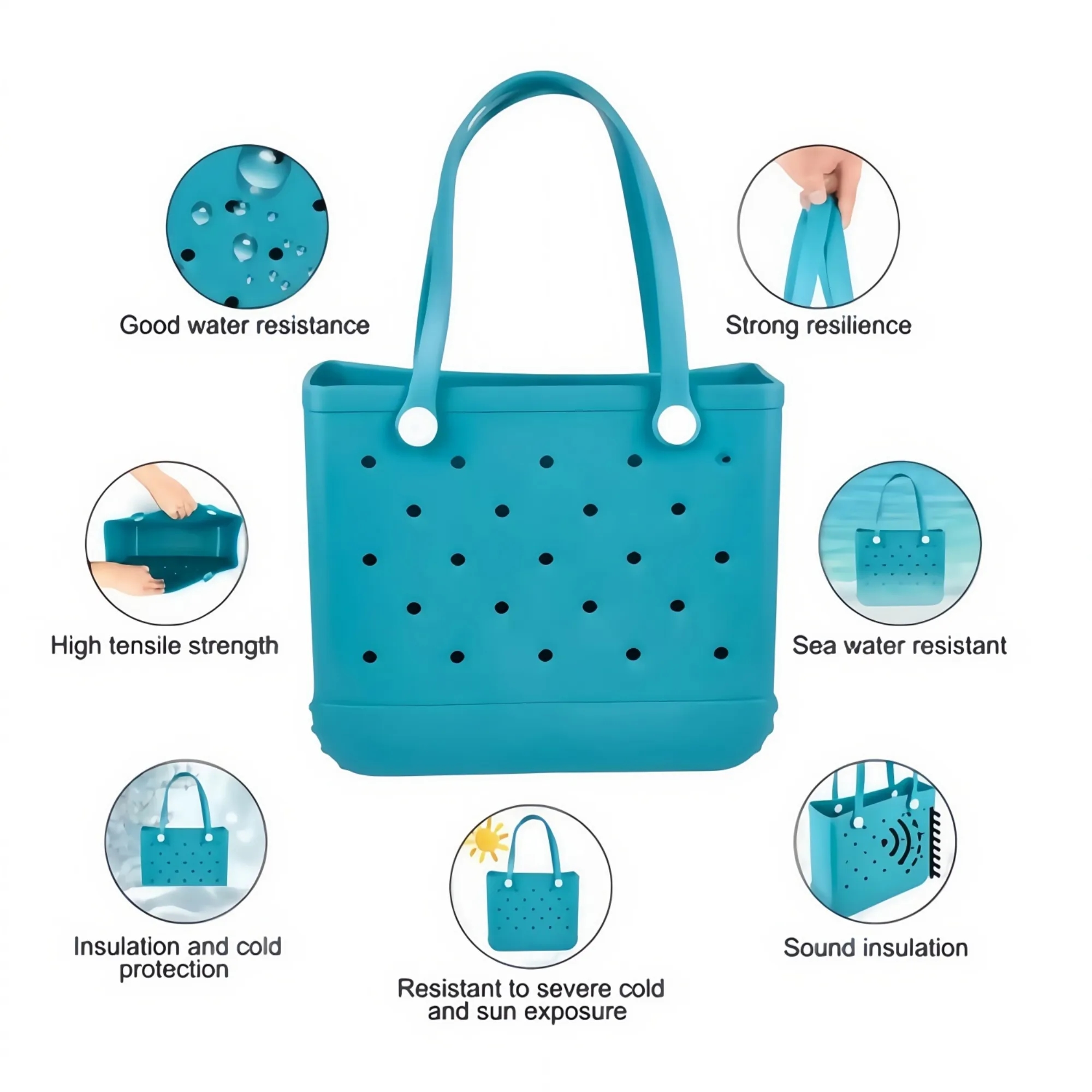 Stylish Rubber Beach Tote Bag 24