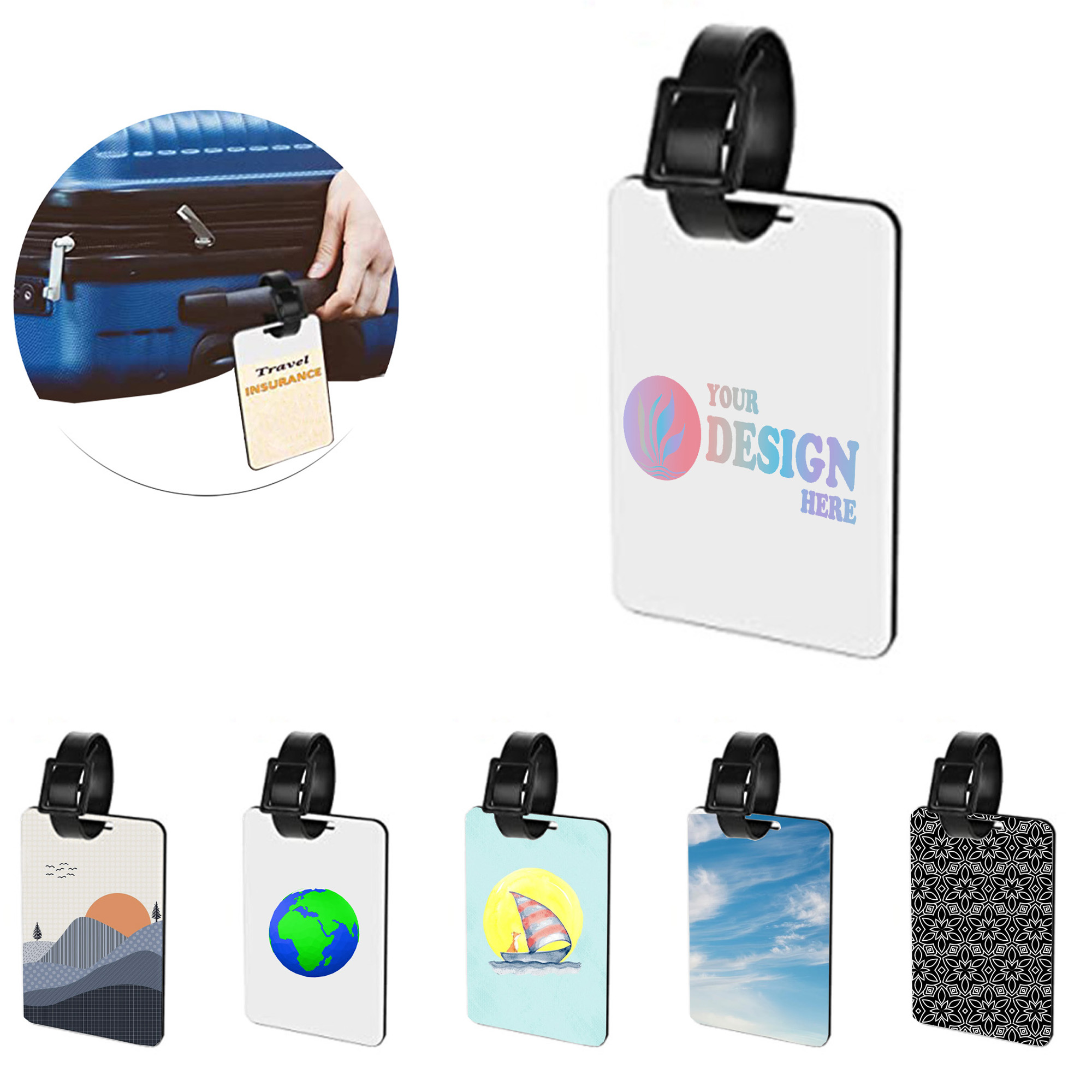 Eco Friendly Wood luggage Tag 2
