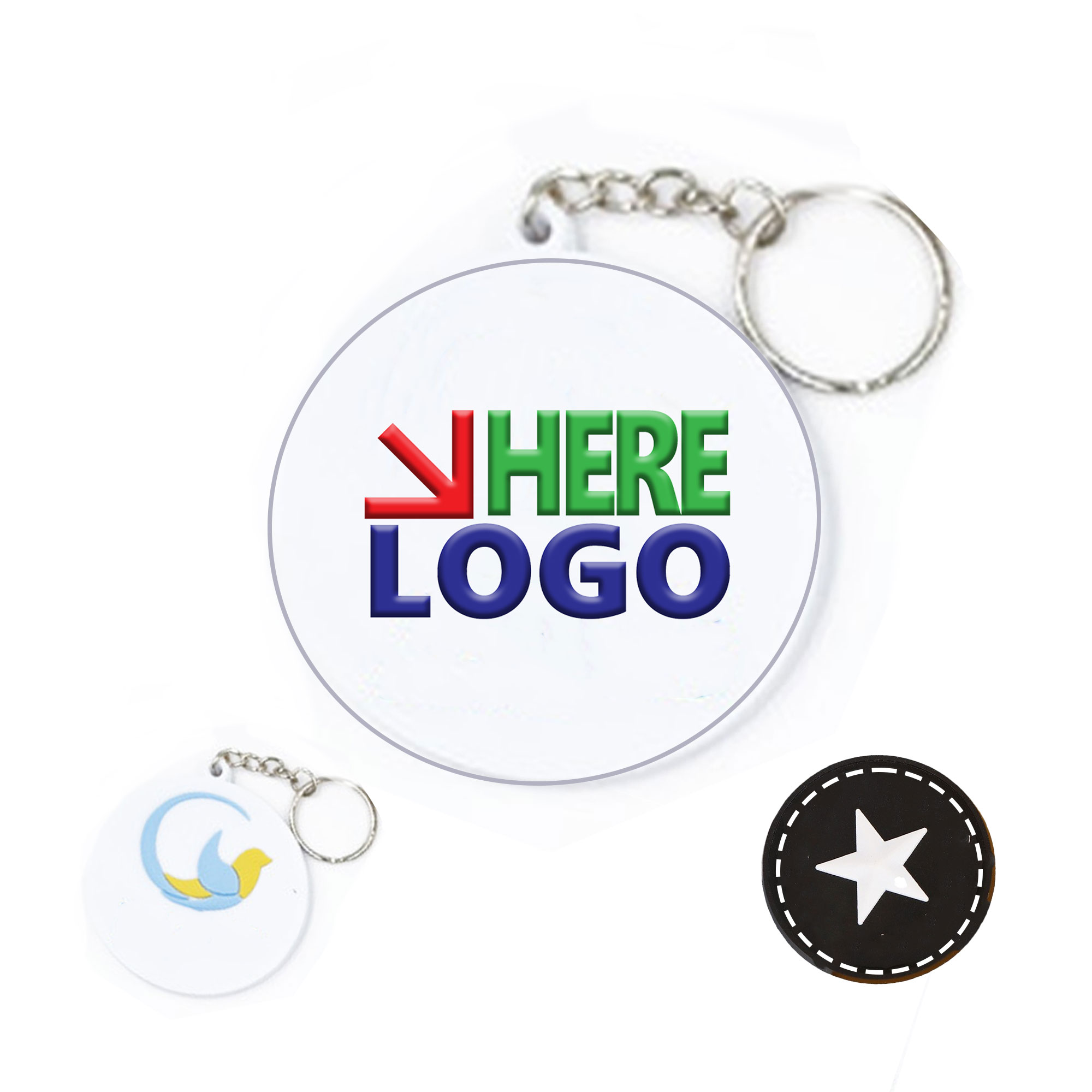 2" Soft 2D PVC Keychain Custom  MOQ 50 2