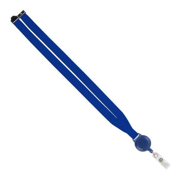 IMPORT 3/4" Polyester Lanyard with Retractable Badge Reel and IPH7 back of neck convenience release. 179