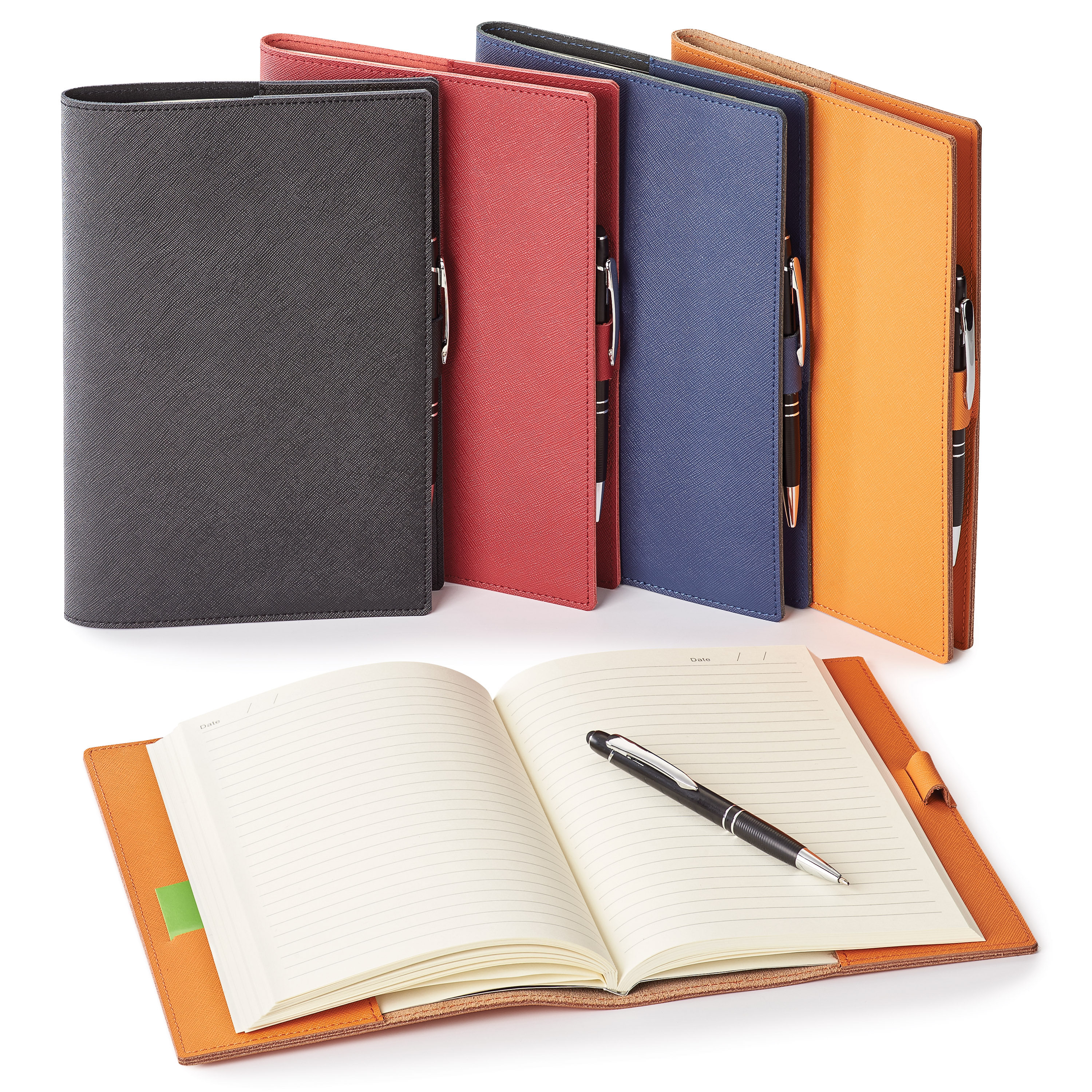 Genuine leather refillable journal combo