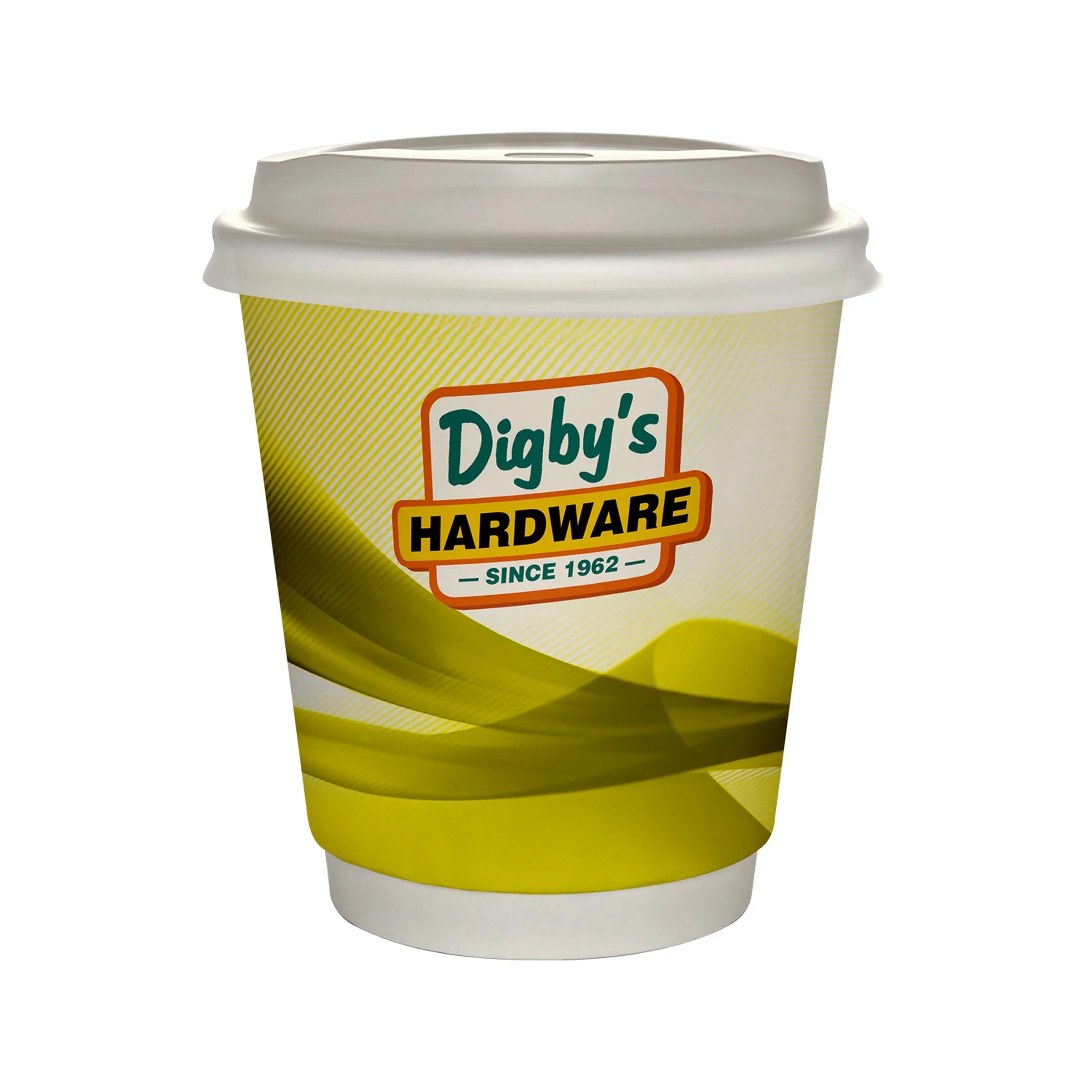 10 oz Full Color Groovy Insulated Paper Cup With Lid 18