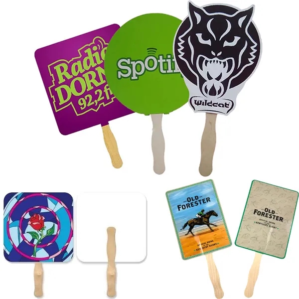 Rounded Square Shape Single Hand Fan 1
