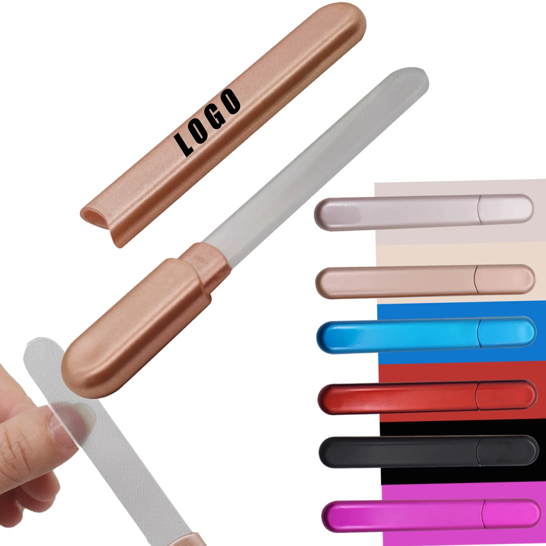 Etched and Polished Glass Nail File 2