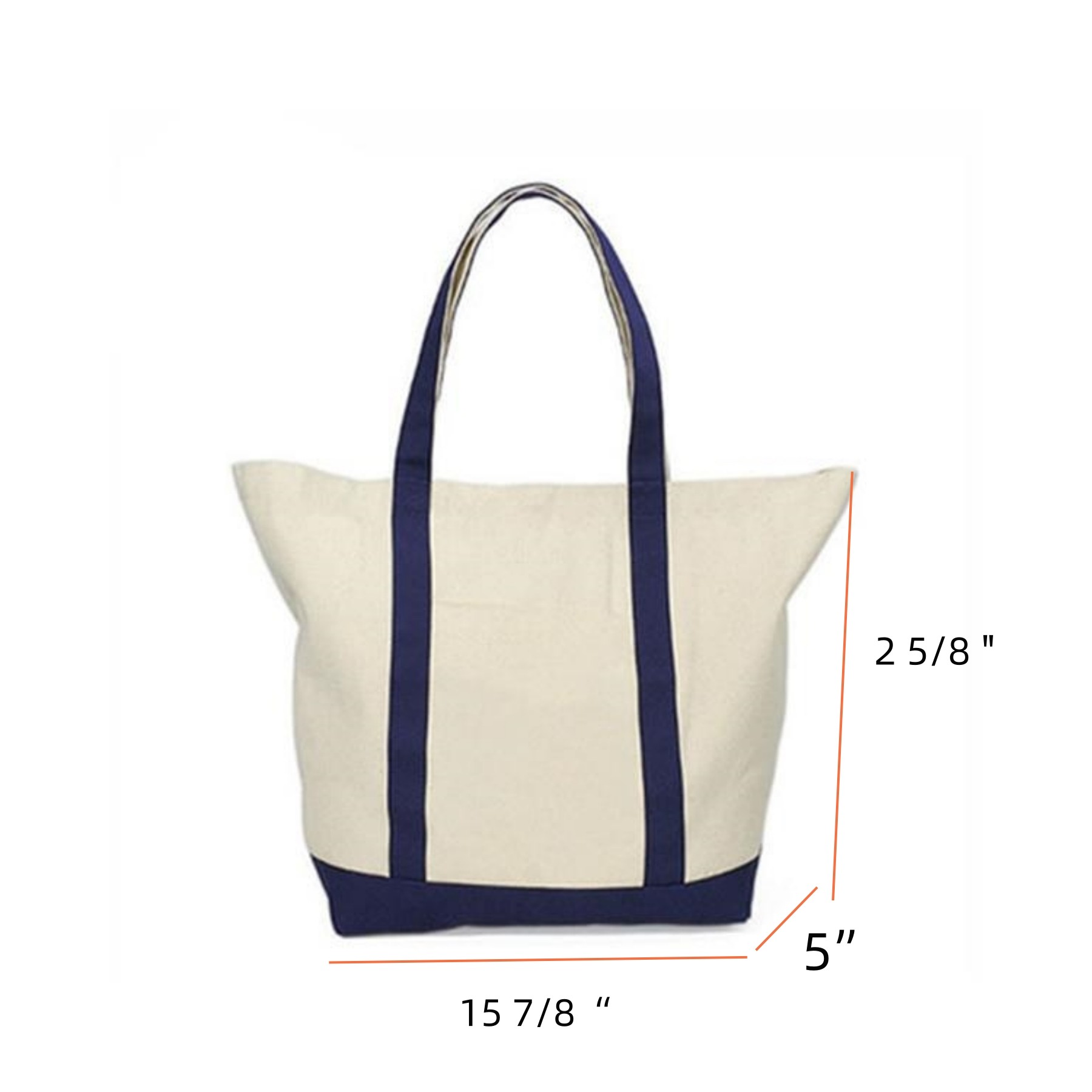Heavy Duty Cotton Canvas Boat Tote Bag, custom tote bag with logo imprint 2