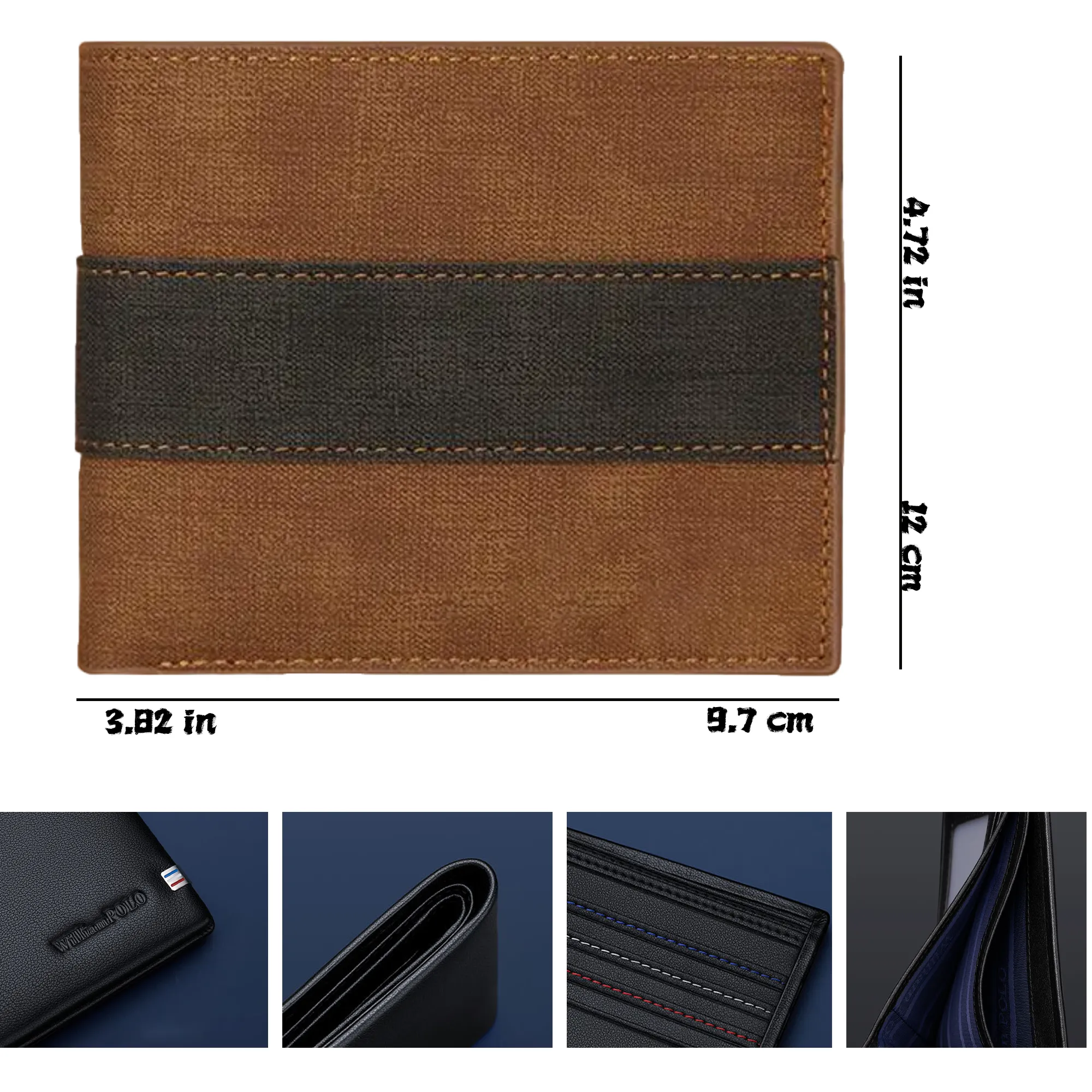 Classic Matte Finish Men's Wallet 5