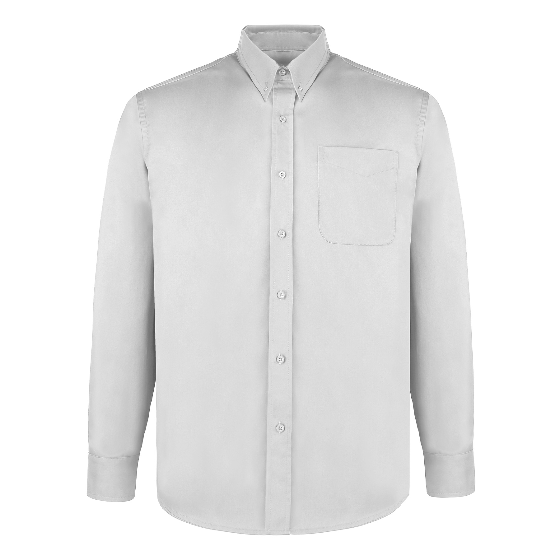 Men's Woven Button Down Long Sleeve Twill Shirt 6