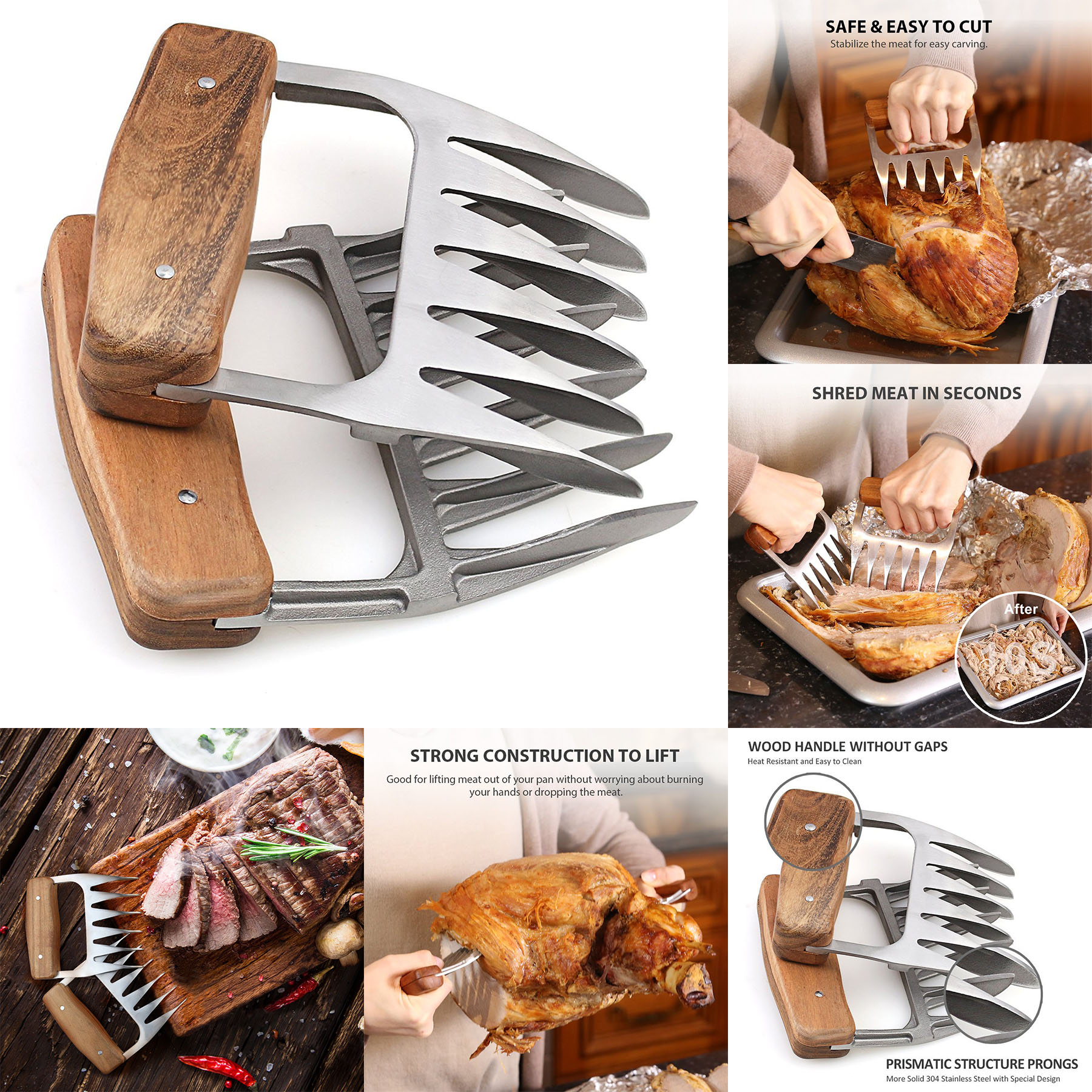 Metal Meat Shredder Claws