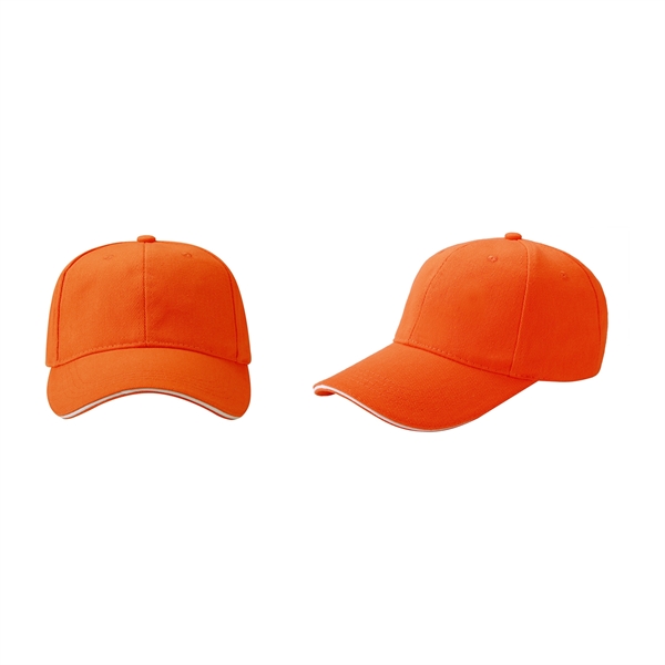 Stock Single-Yarn 7x7 Drill Cotton 6 Panel Cap, Double 3
