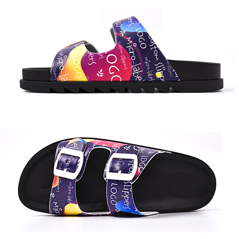 Adjustable Double Straps PVC Slides 14