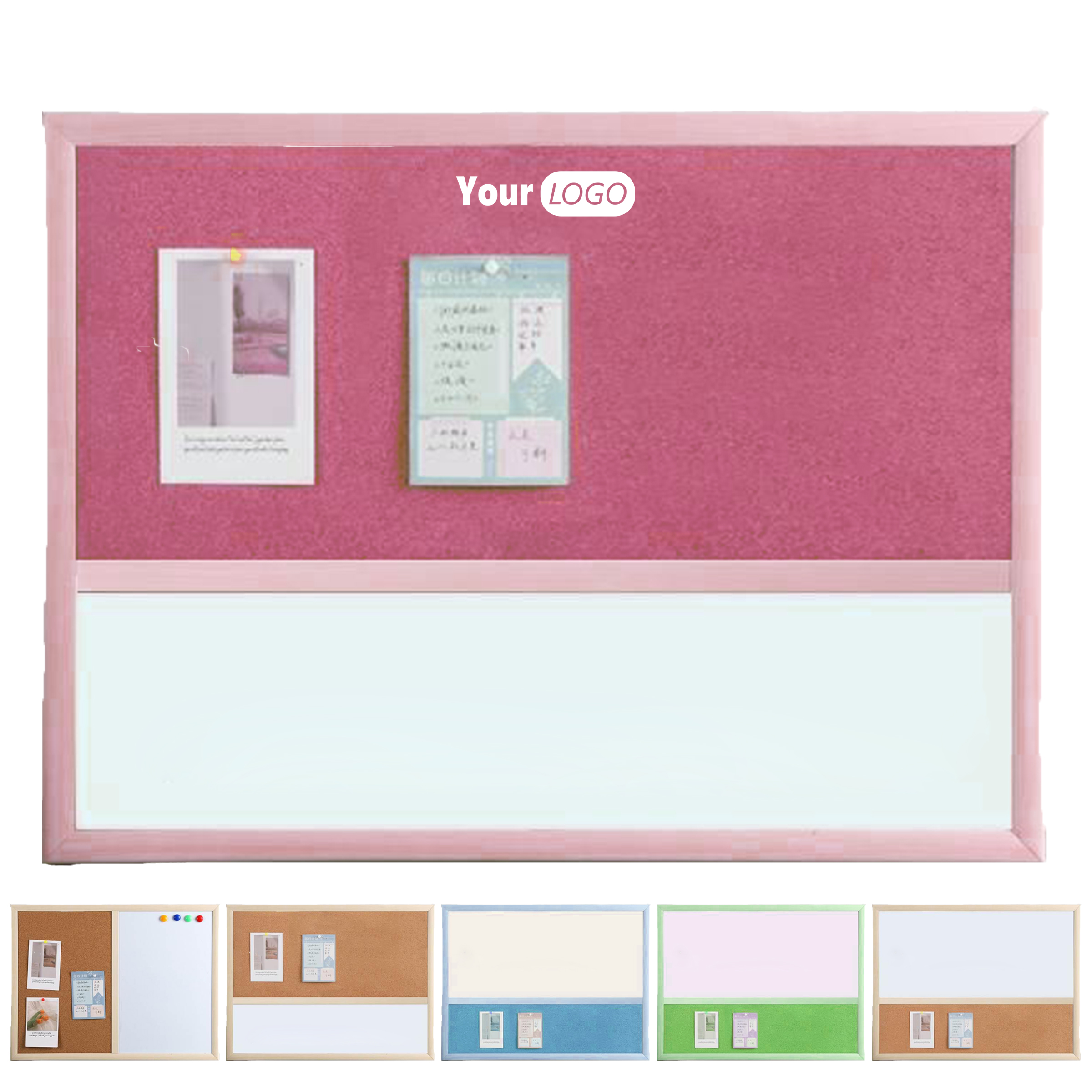 Wood Dual-Function Erase Cork Board For Work And Creativity 2