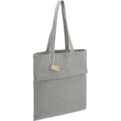 Recycled Cotton Herringbone Tote w/Zip Pocket 45