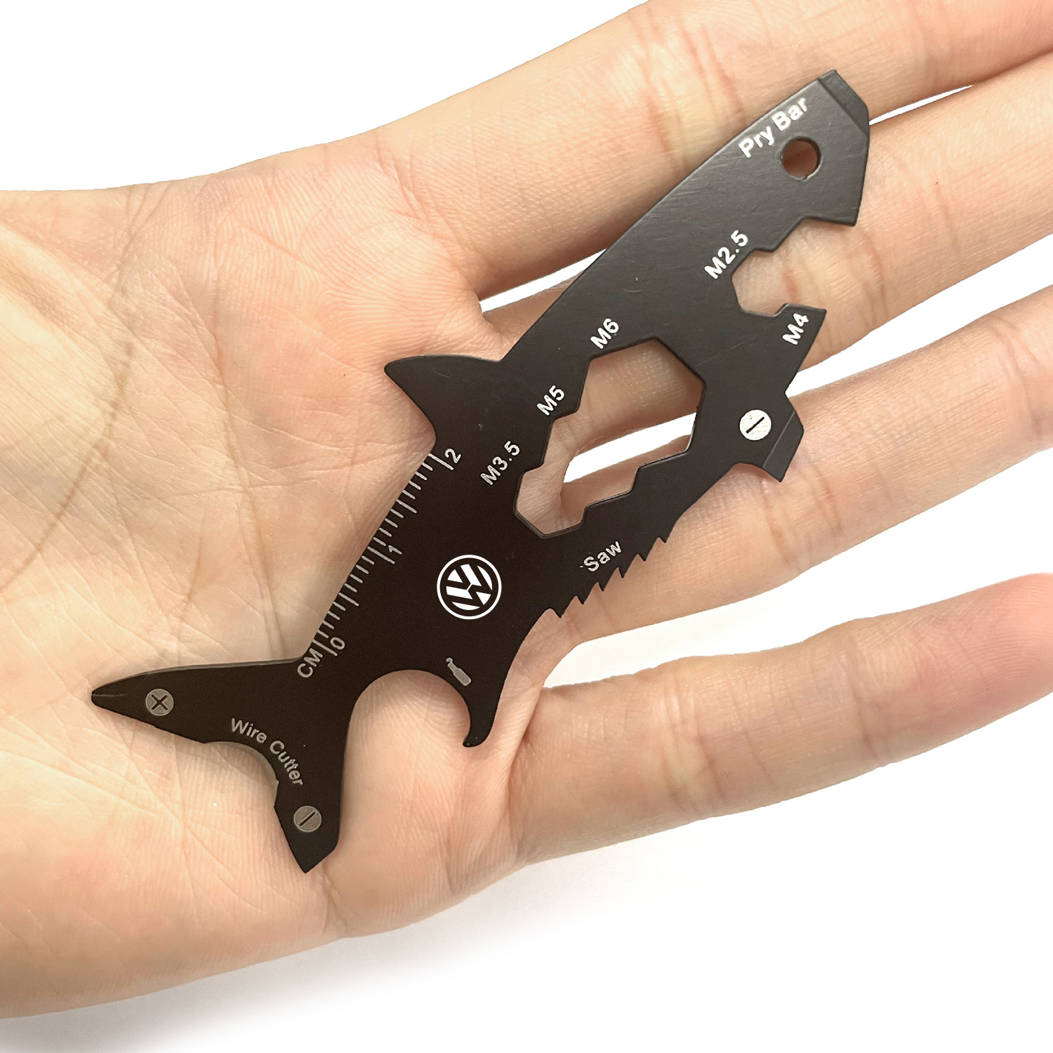 GearCard 15-in-1 Shark-Shaped Multi-Tool Card – Stainless Steel Wallet EDC Gadget 13