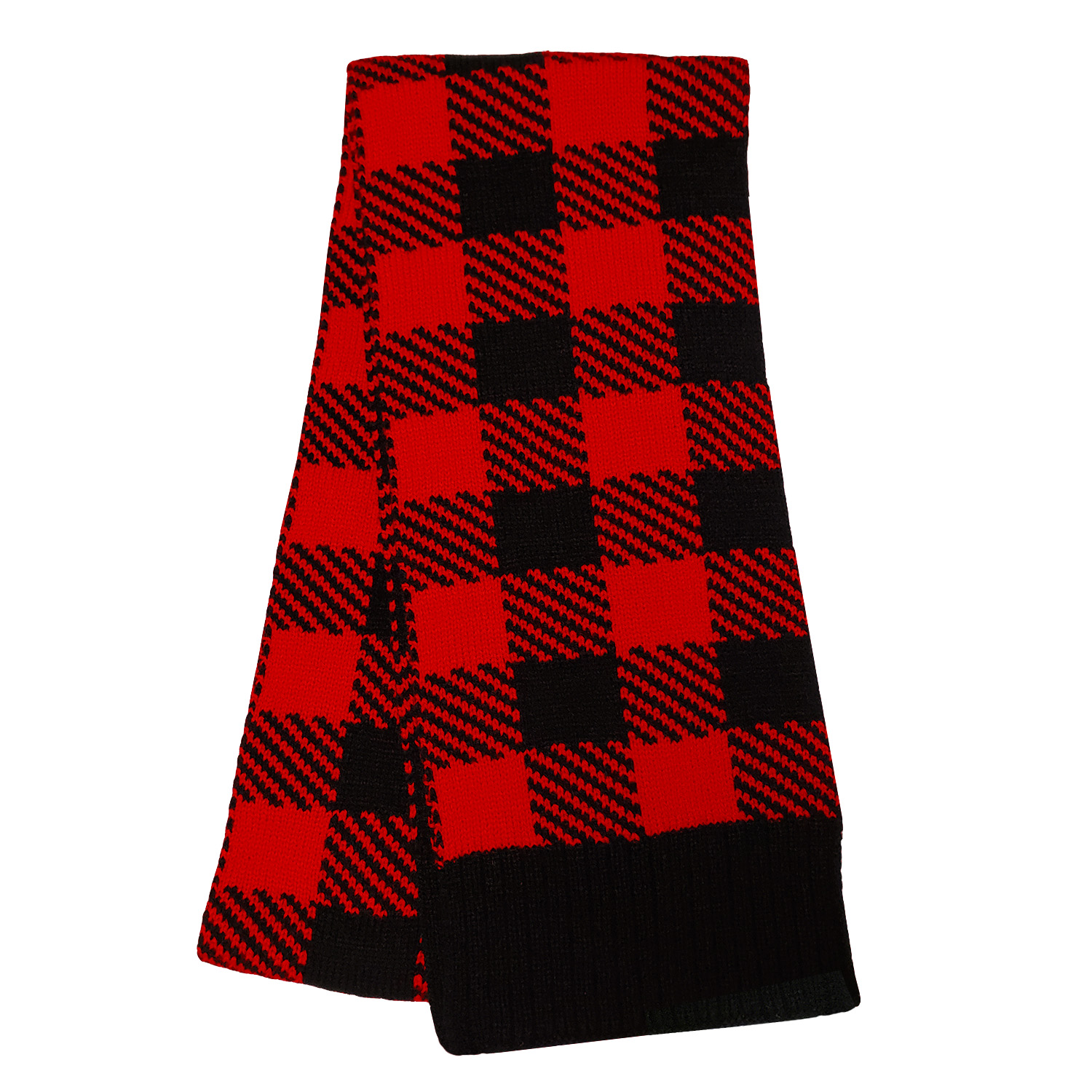 Buffalo Plaid Knit Cap, Fashion Knit Scarf & Text Gloves Combo 3