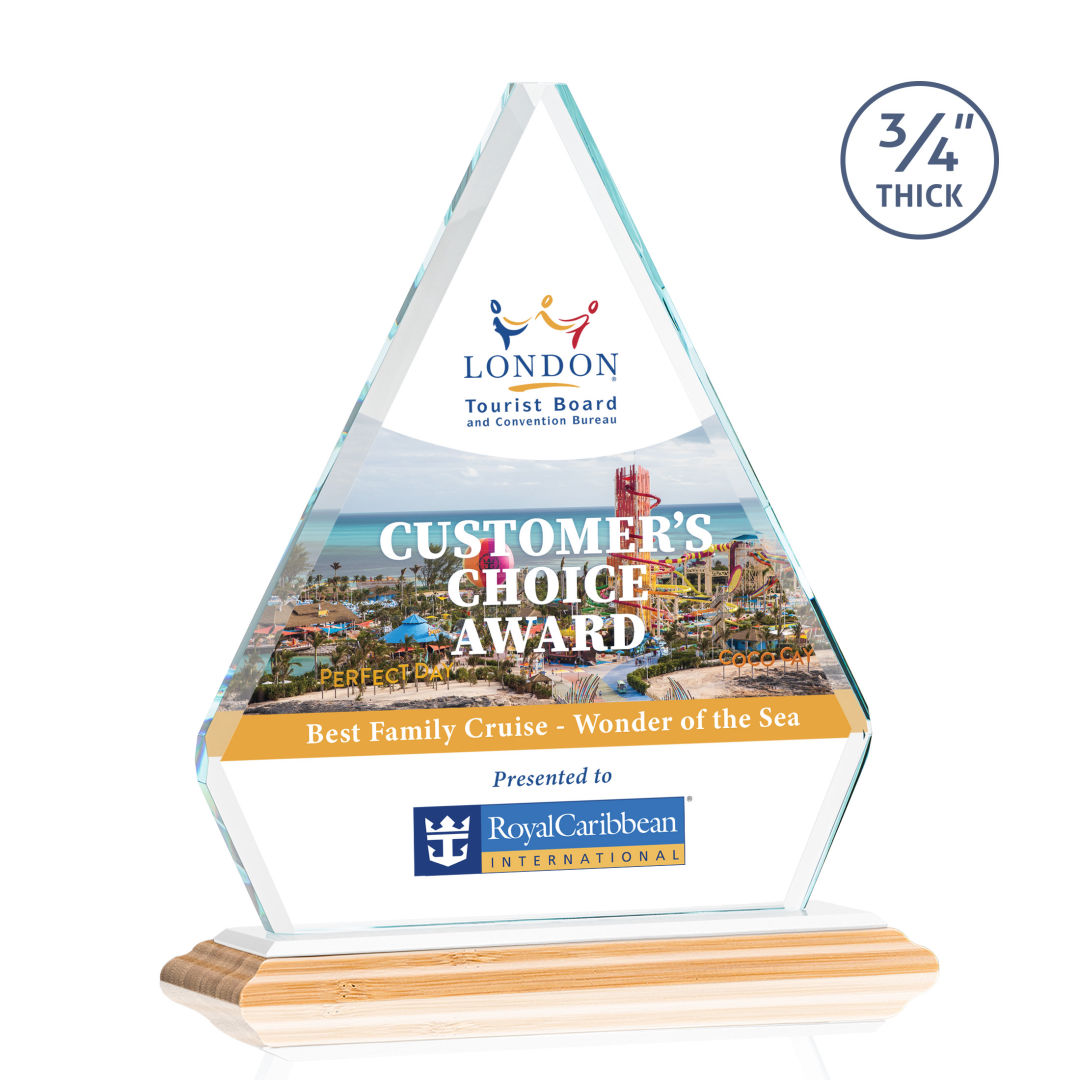 Fyreside VividPrint™ Award - Bamboo/White