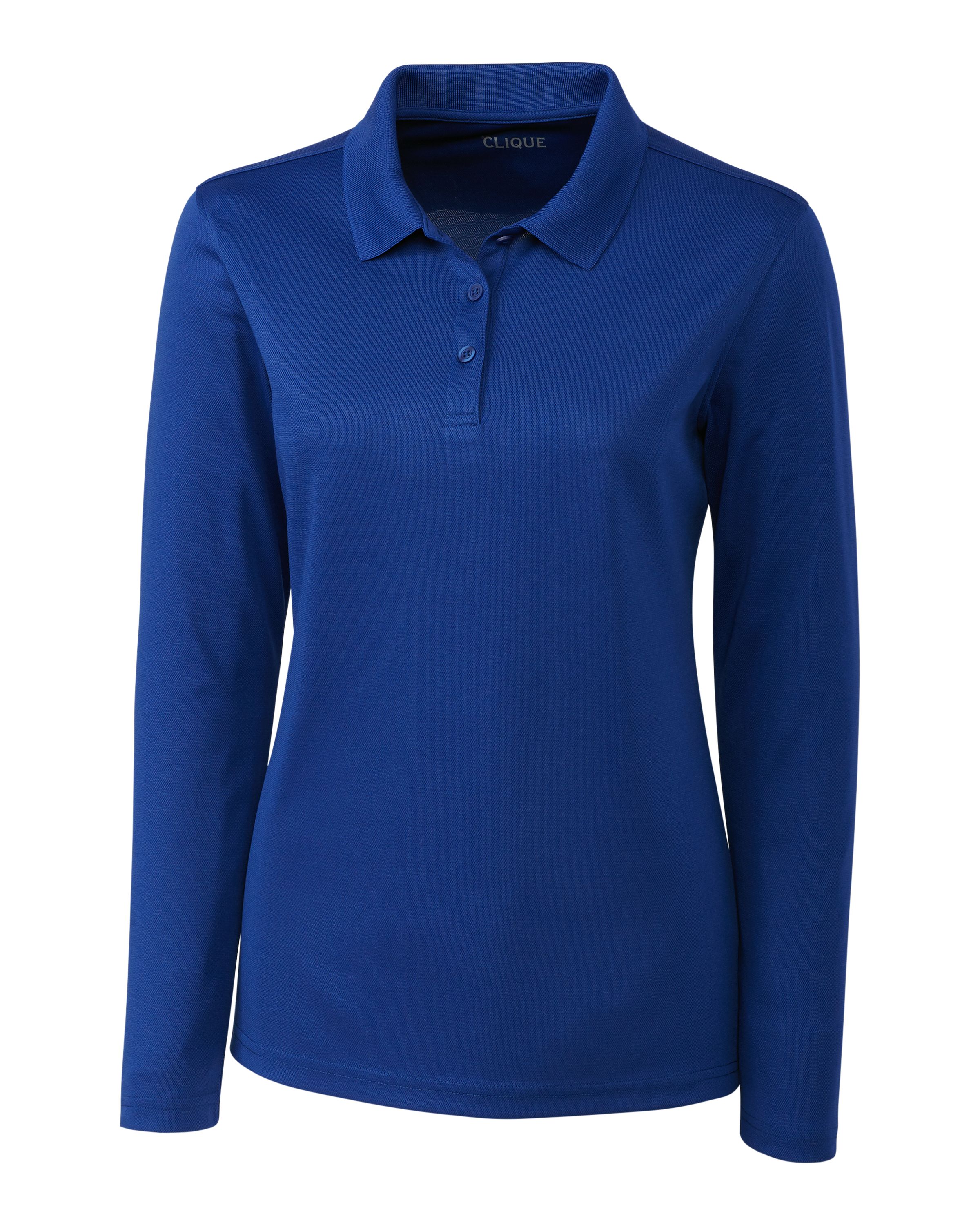 Clique Spin Solution-dyed Performance Pique Womens Long Sleeve Polo 55