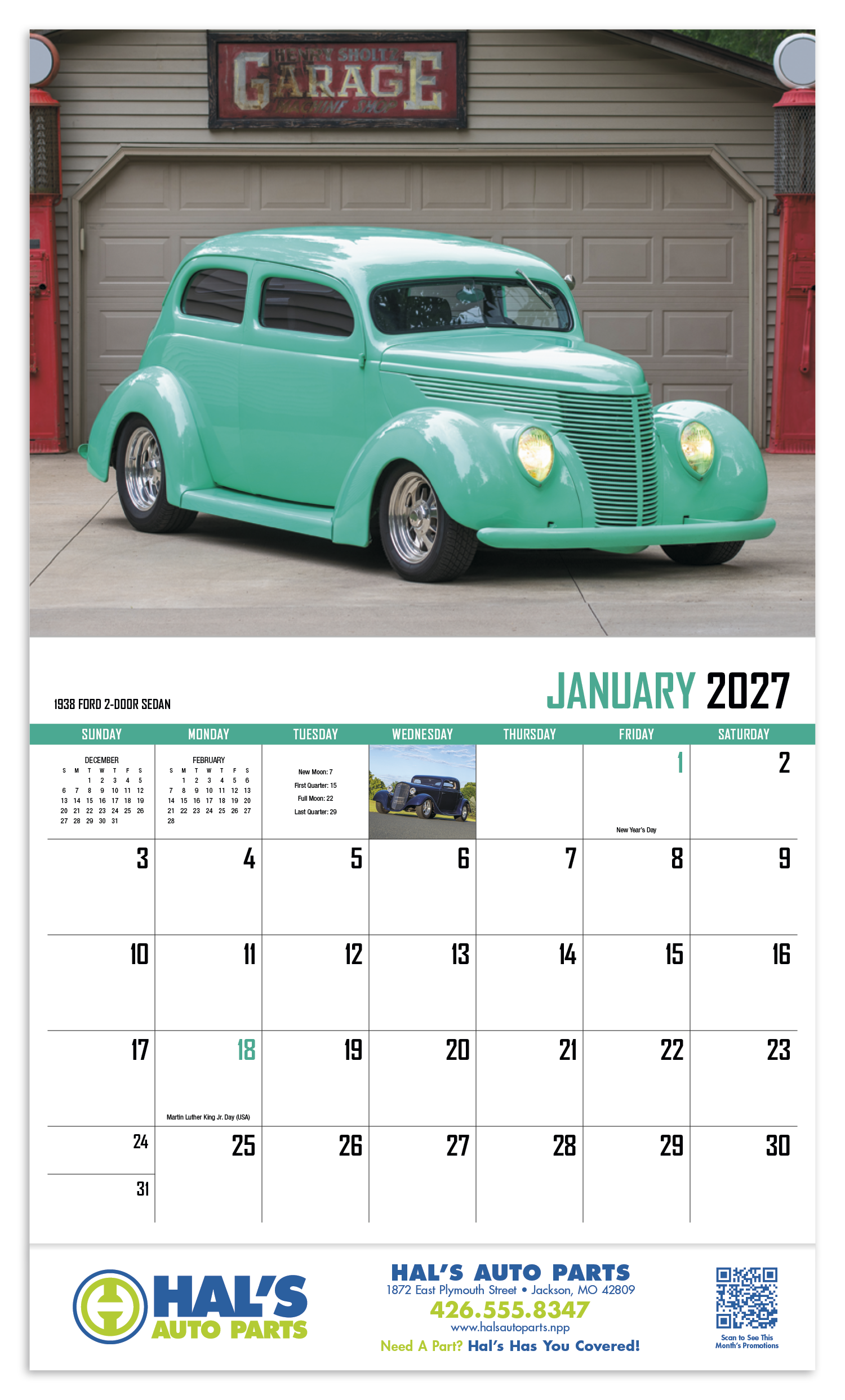 HotLine® Products Street Rod Fever Appointment Calendar - Stapled 60