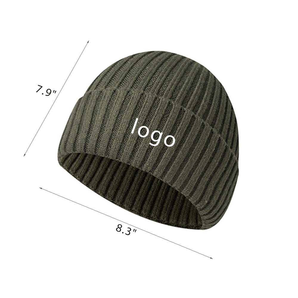 Thickened custom-made solid-color woolen hats for autumn and winter 1