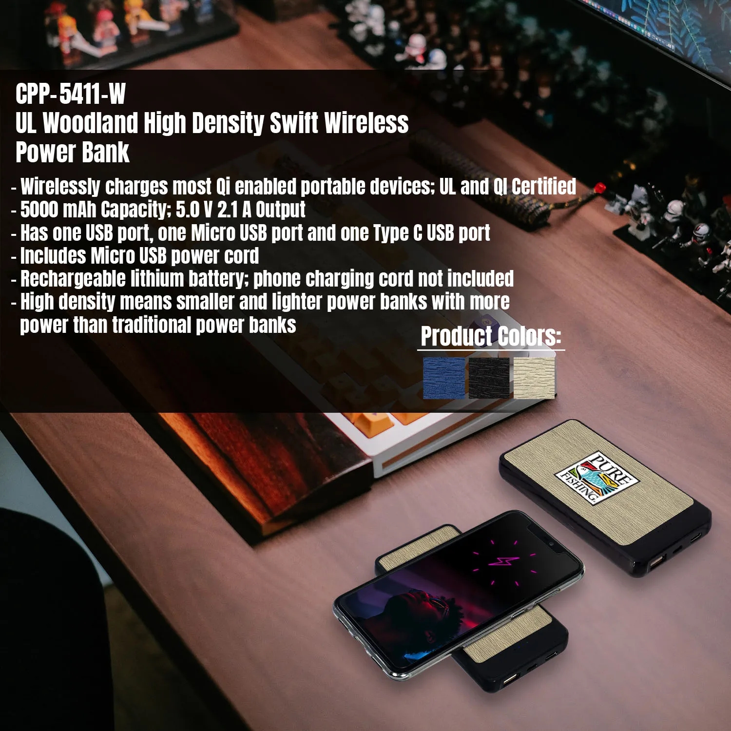 UL WOODLAND HIGH DENSITY SWIFT WIRELESS POWER BANK 5