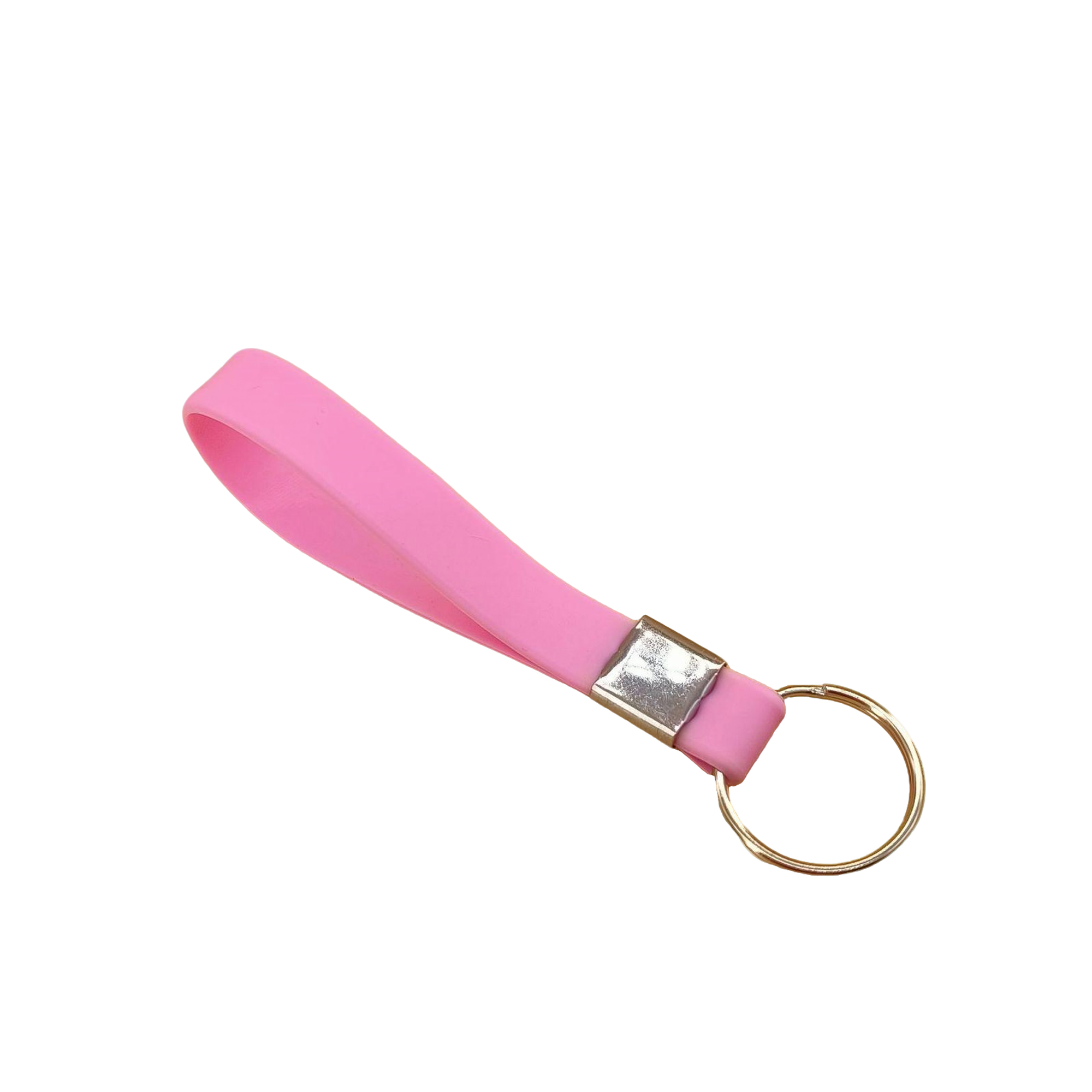 Silicone Wristband Keyring Loop Design Metal Crimp 11