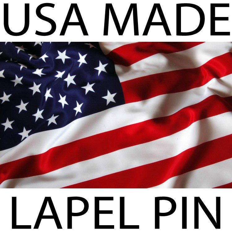 Round 0.75" Antique Nickel Etched Lapel Pin - USA Made 2