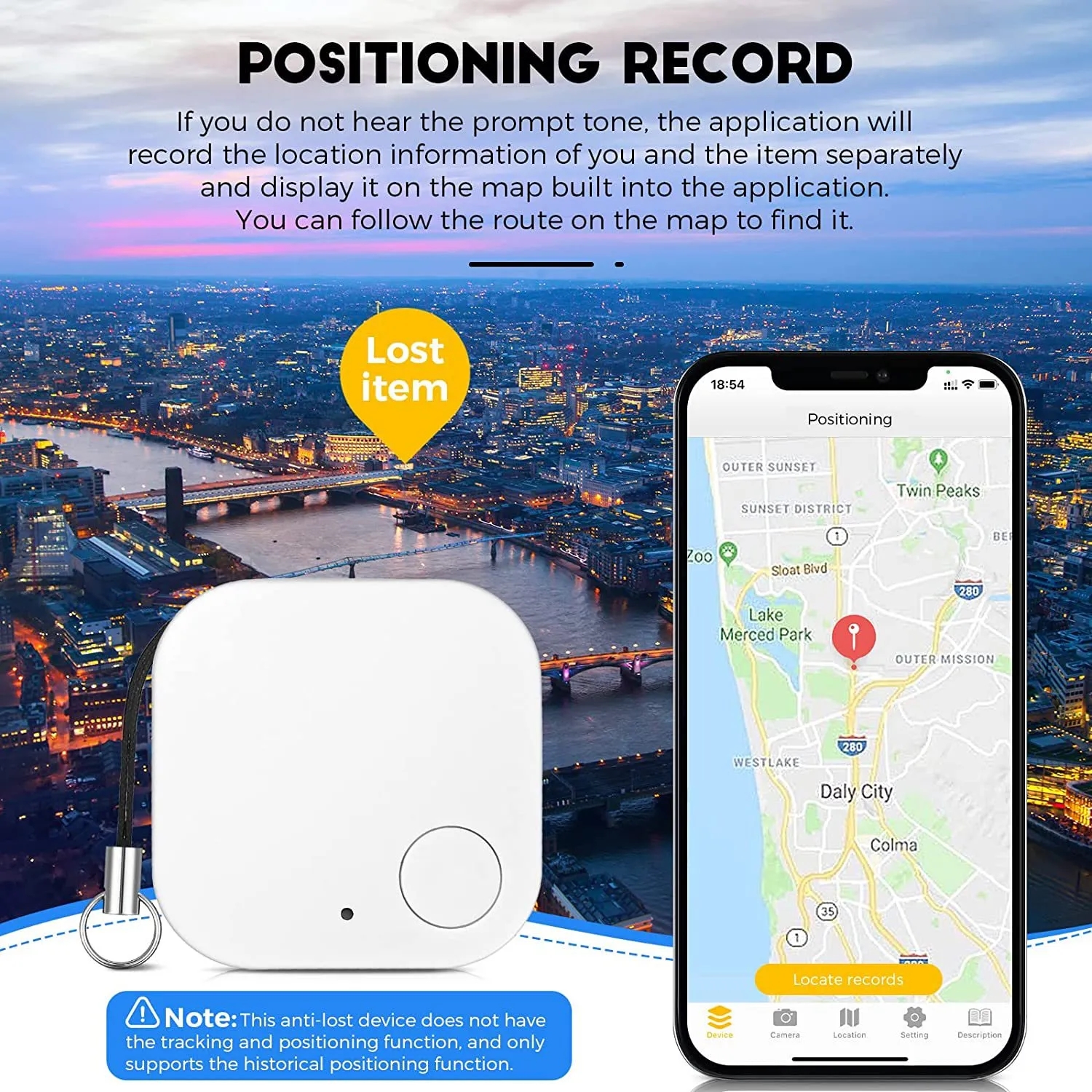 Anti lost Smart Tag Finder GPS Tracker With Keychain 6