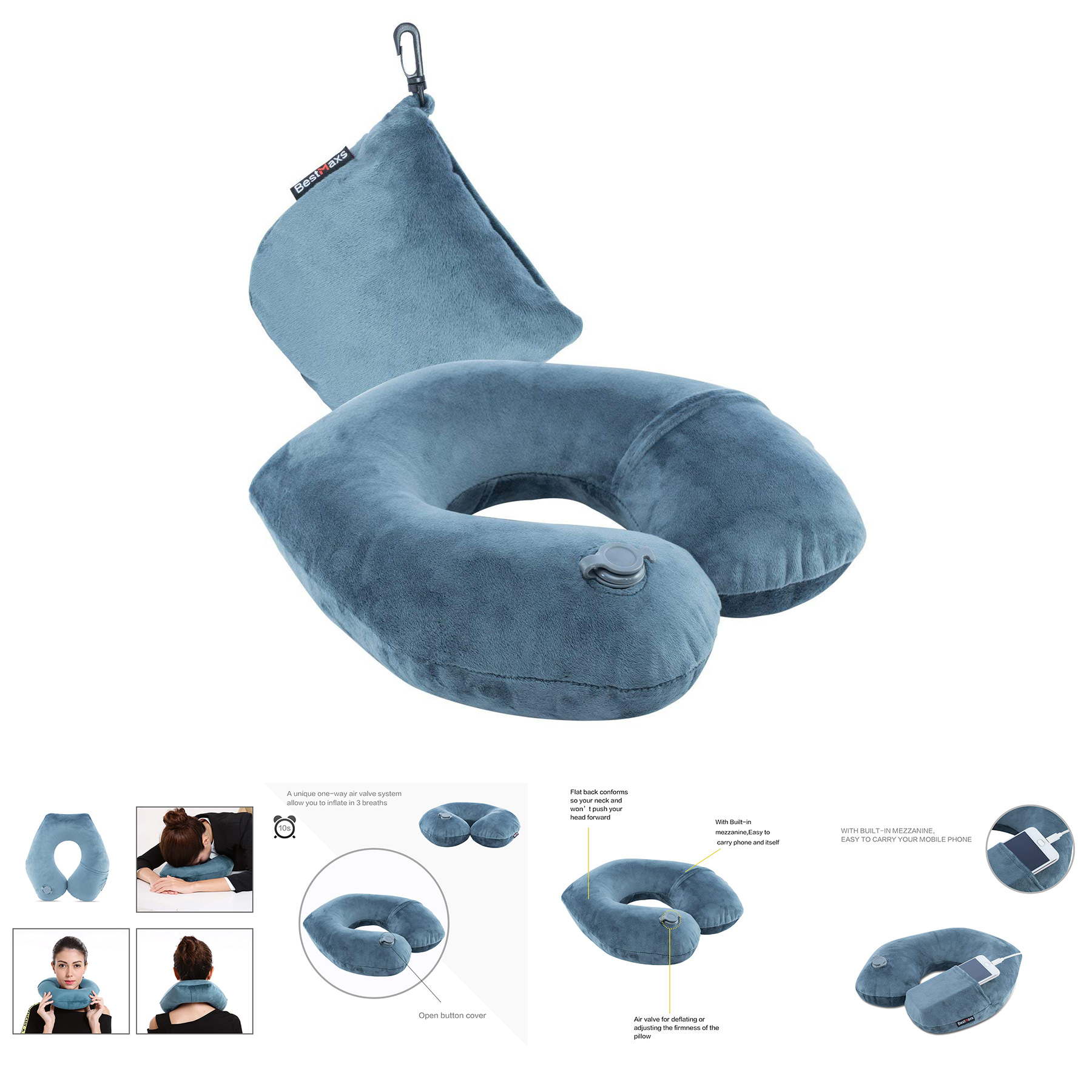 Inflatable Travel Neck Pillow